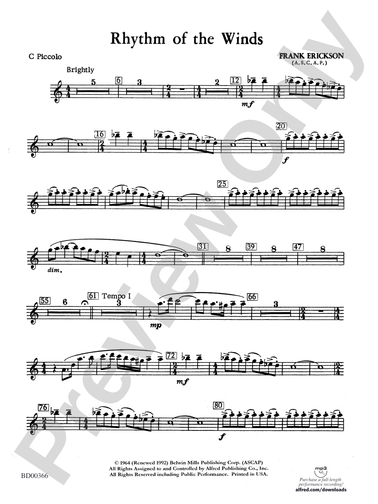 Rhythm of the Winds: Piccolo
