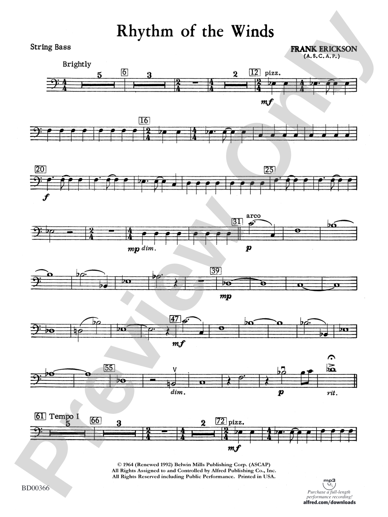 Rhythm of the Winds: String Bass