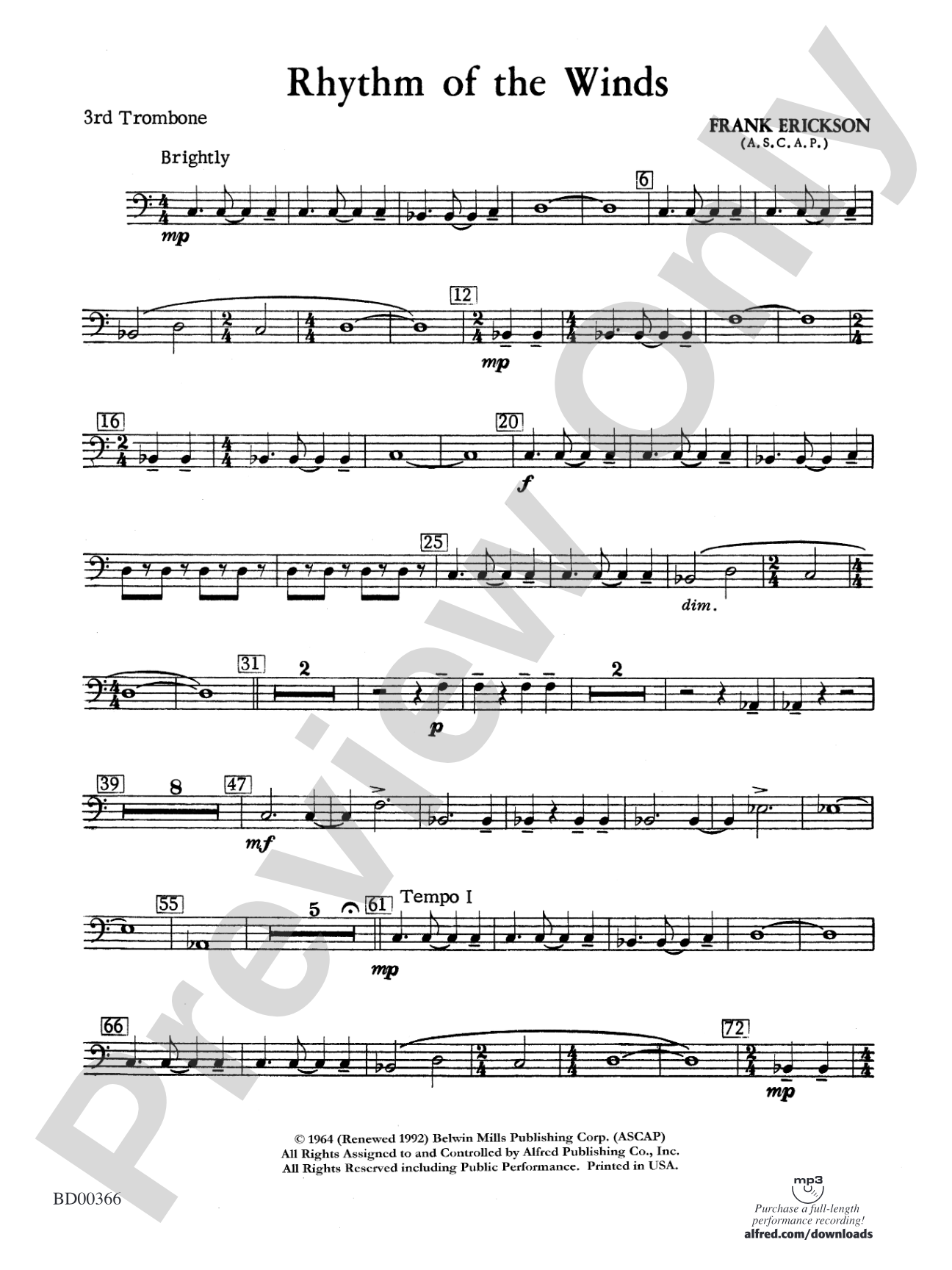 Rhythm of the Winds: 3rd Trombone