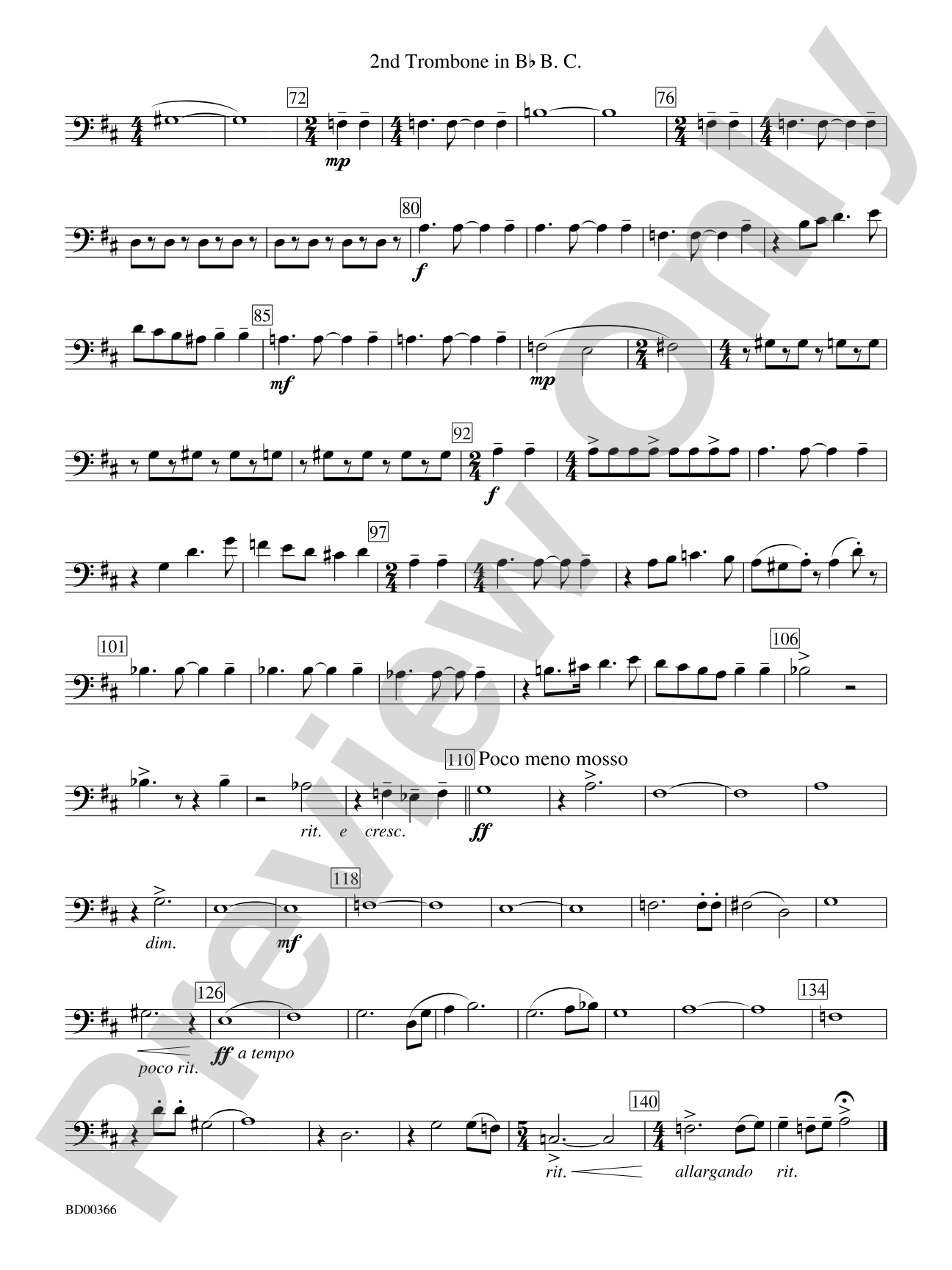 Rhythm of the Winds: (wp) 2nd B-flat Trombone B.C.