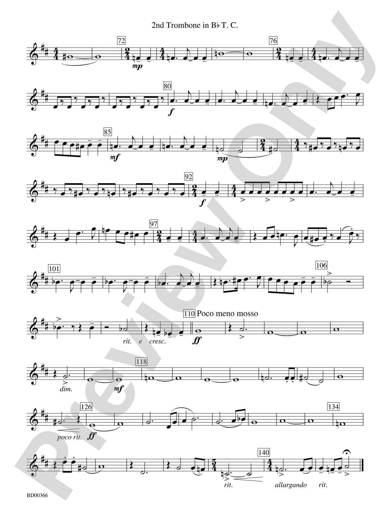 Rhythm of the Winds: (wp) 2nd B-flat Trombone T.C.