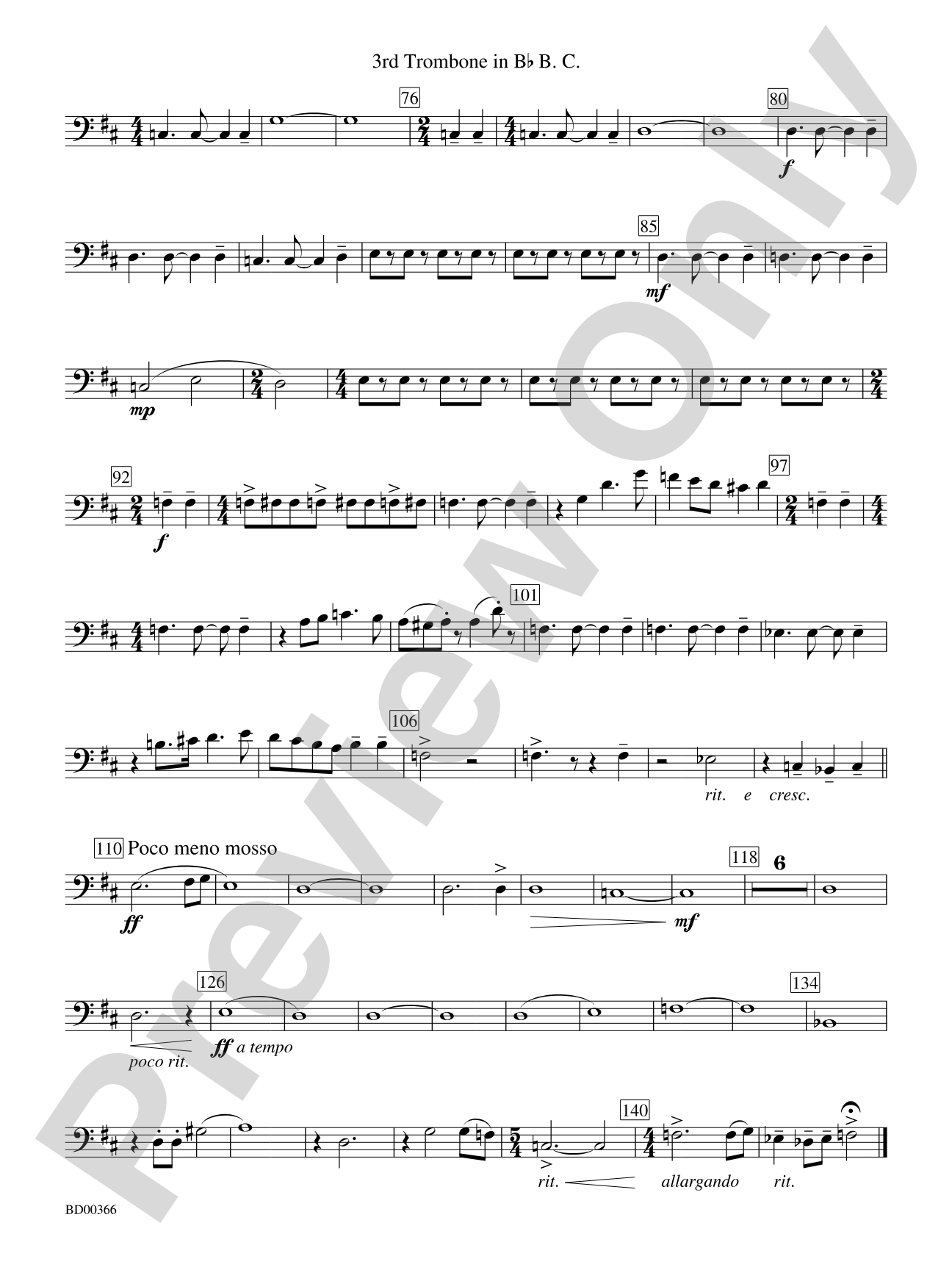 Rhythm of the Winds: (wp) 3rd B-flat Trombone B.C.