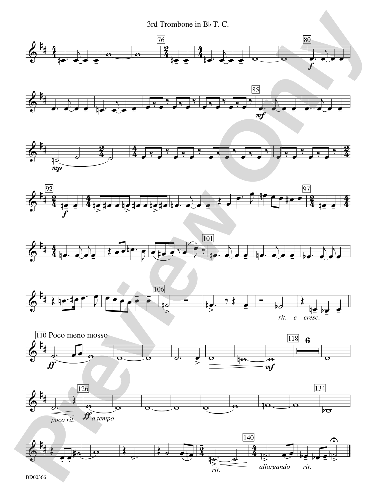 Rhythm of the Winds: (wp) 3rd B-flat Trombone T.C.