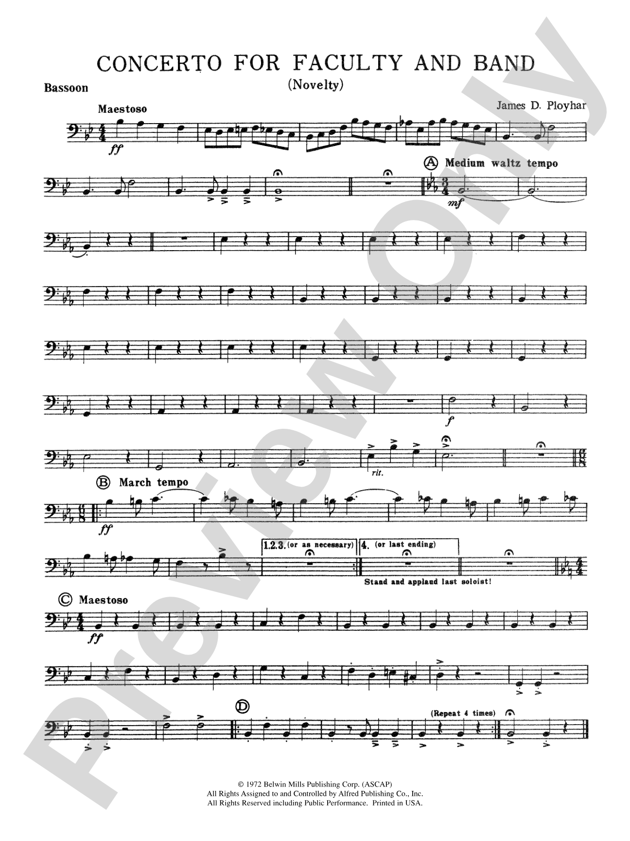 Concerto for Faculty and Band: Bassoon