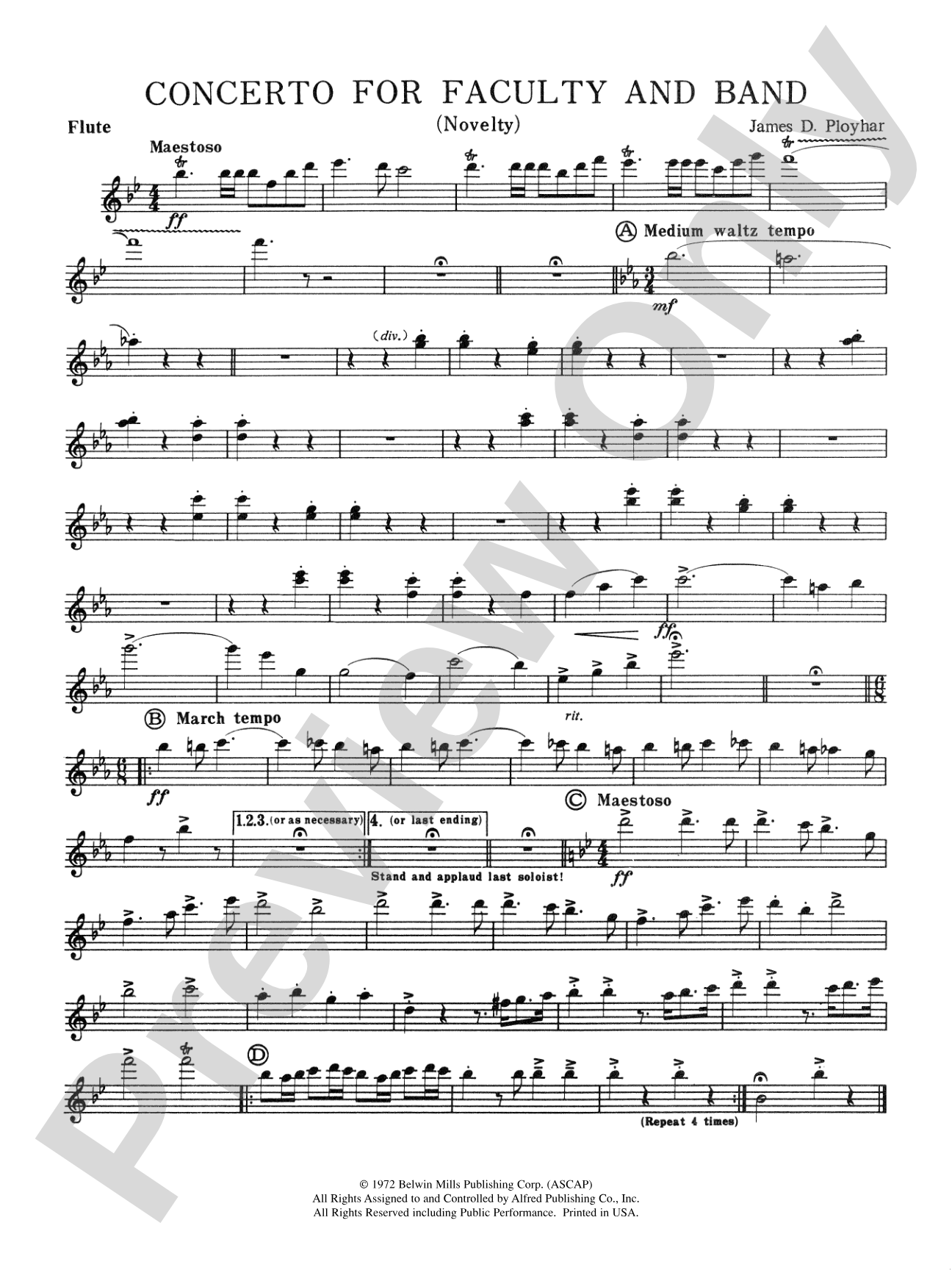 Concerto for Faculty and Band: Flute