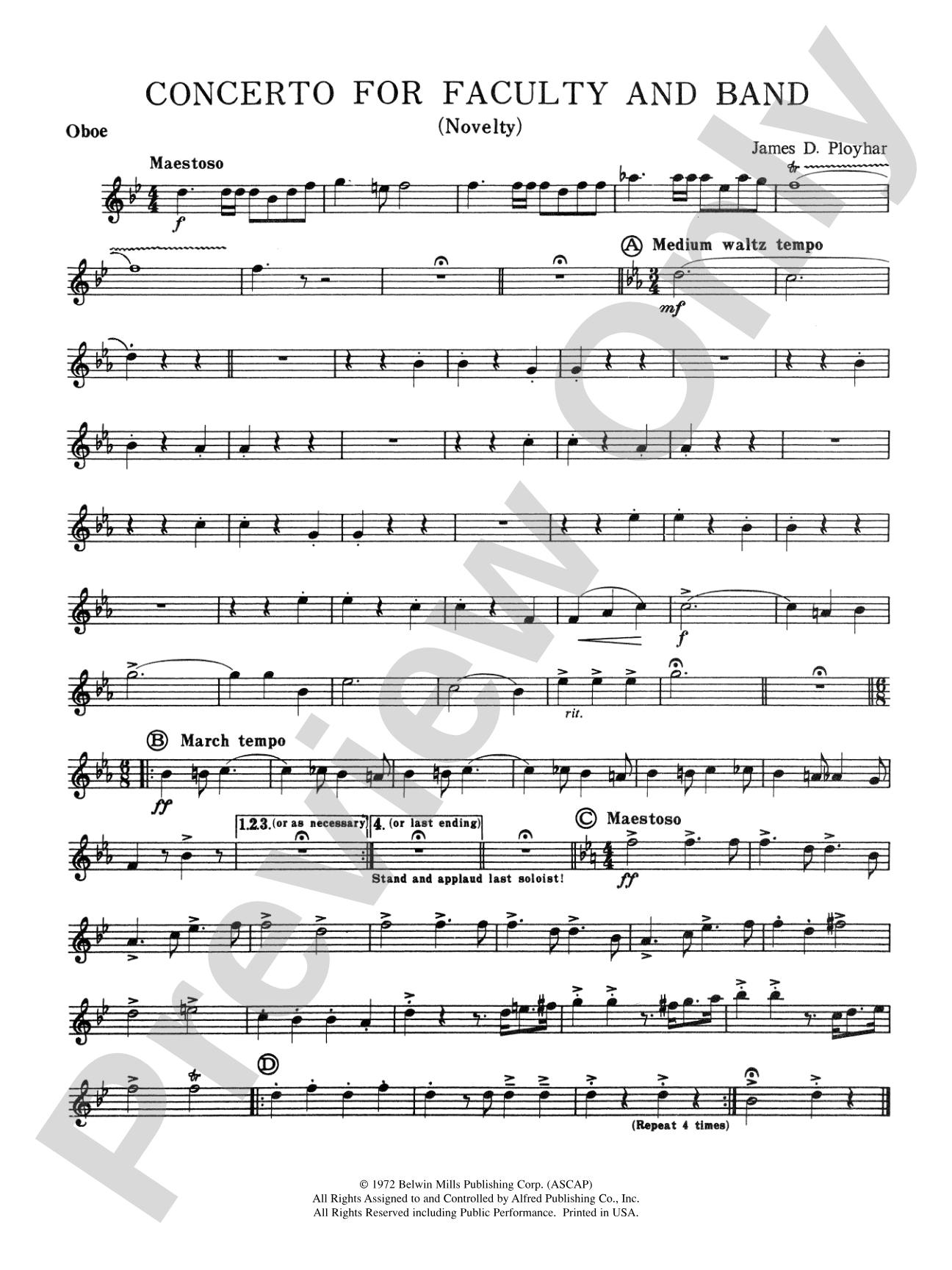 Concerto for Faculty and Band: Oboe