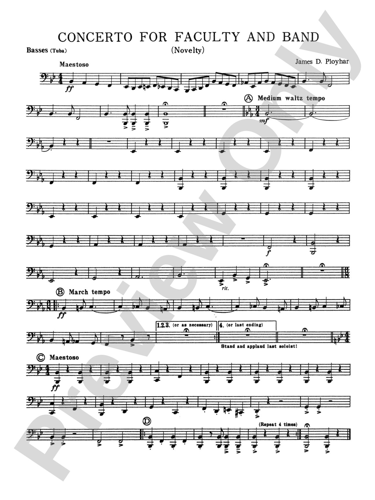 Concerto for Faculty and Band: Tuba