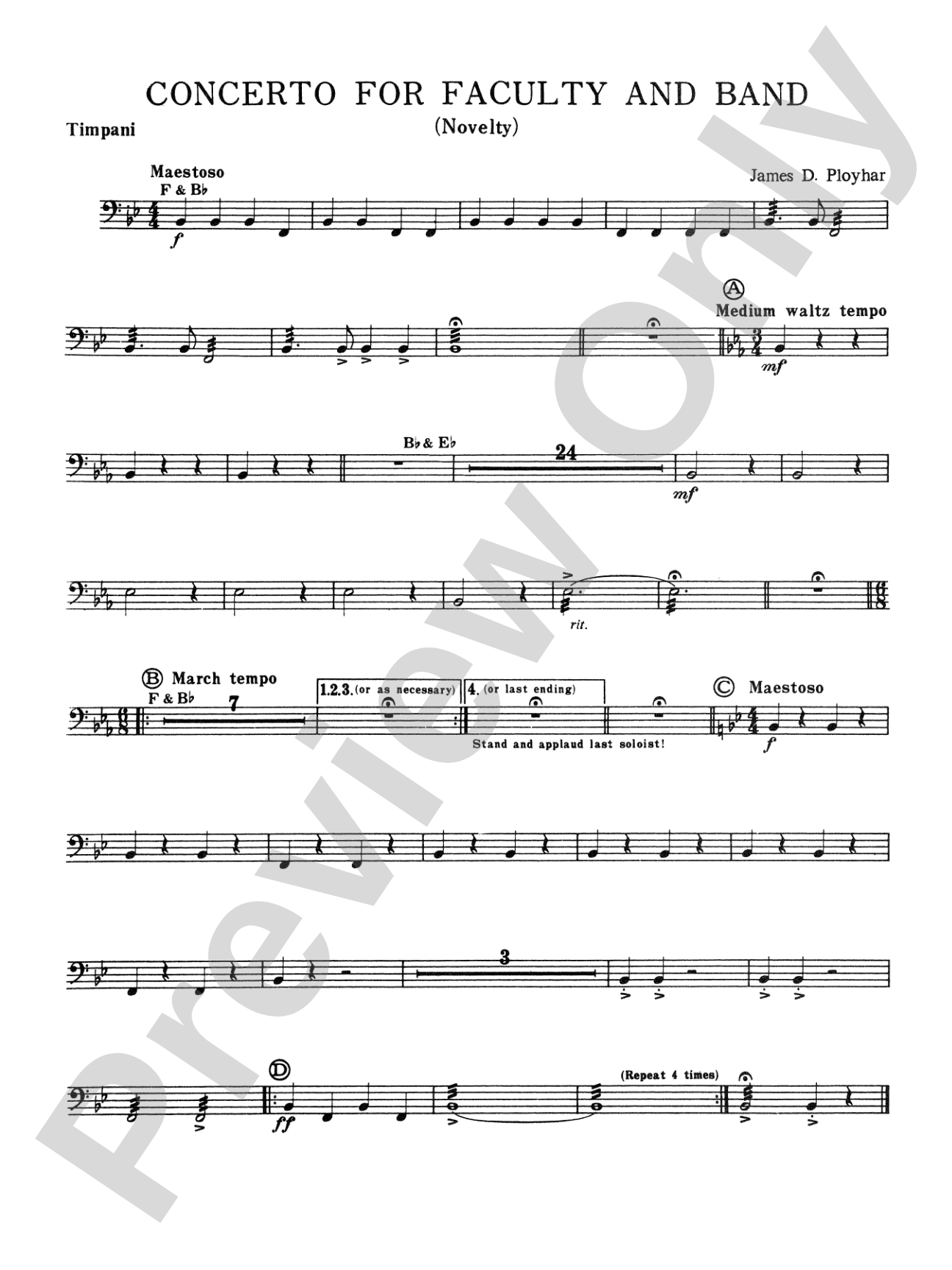 Concerto for Faculty and Band: Timpani