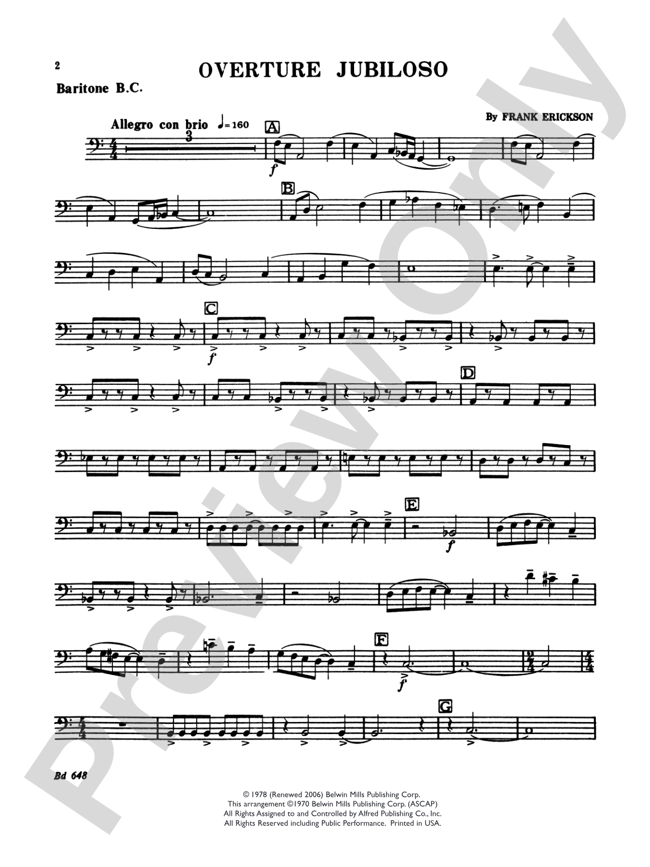 Overture Jubiloso: Baritone B.C.