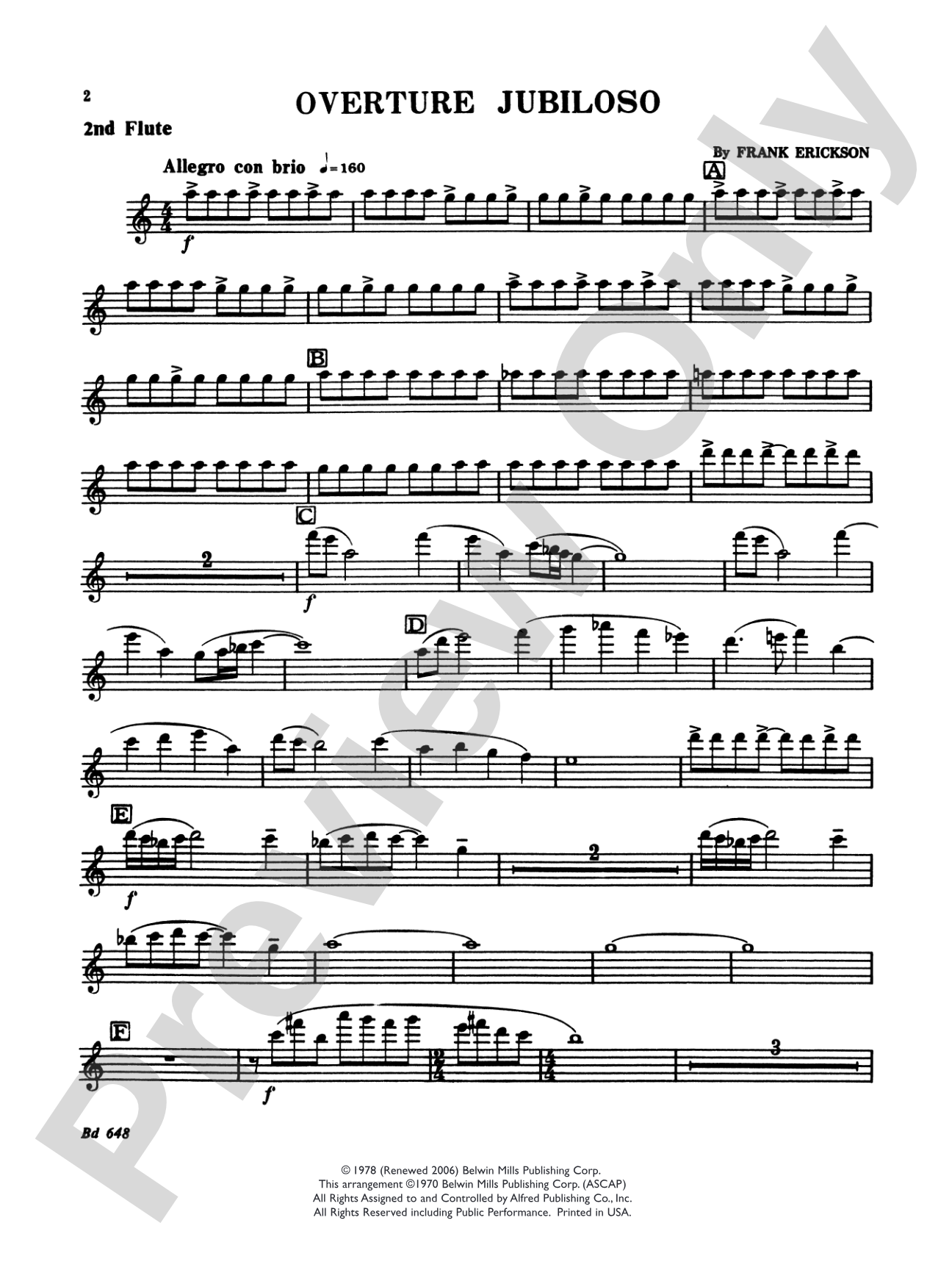 Overture Jubiloso: 2nd Flute
