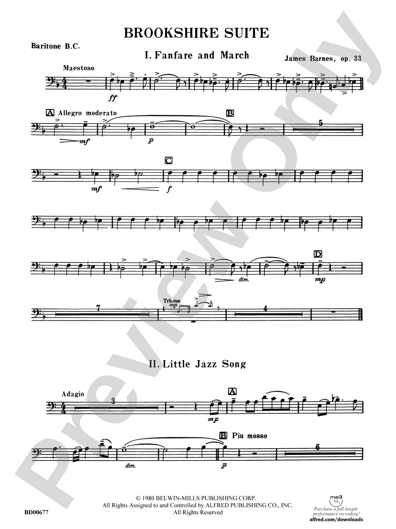 Brookshire Suite: Baritone B.C.