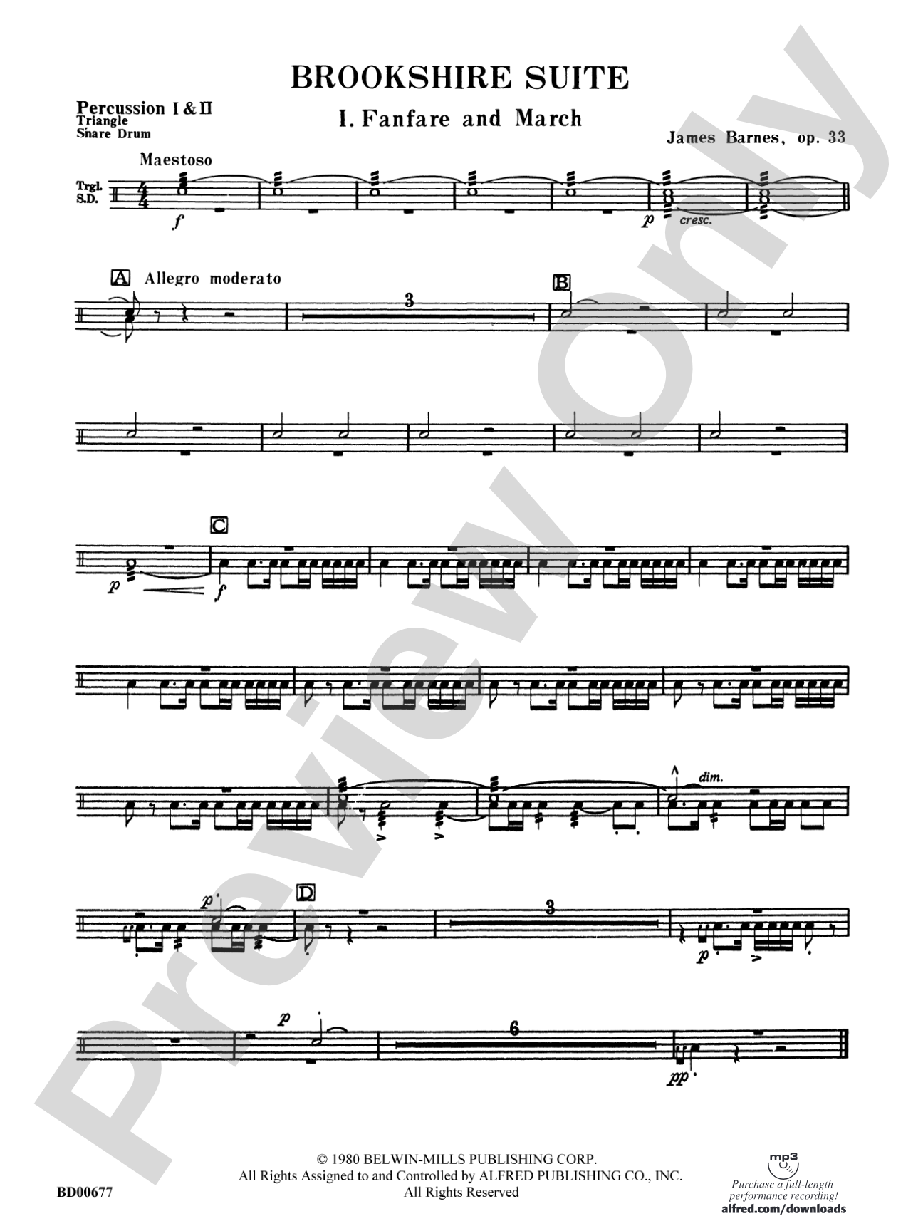 Brookshire Suite: 1st & 2nd Percussion