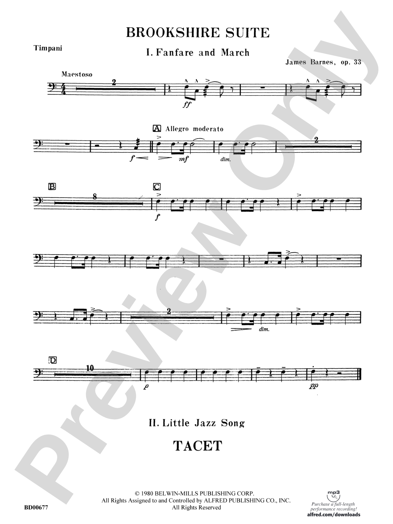Brookshire Suite: Timpani