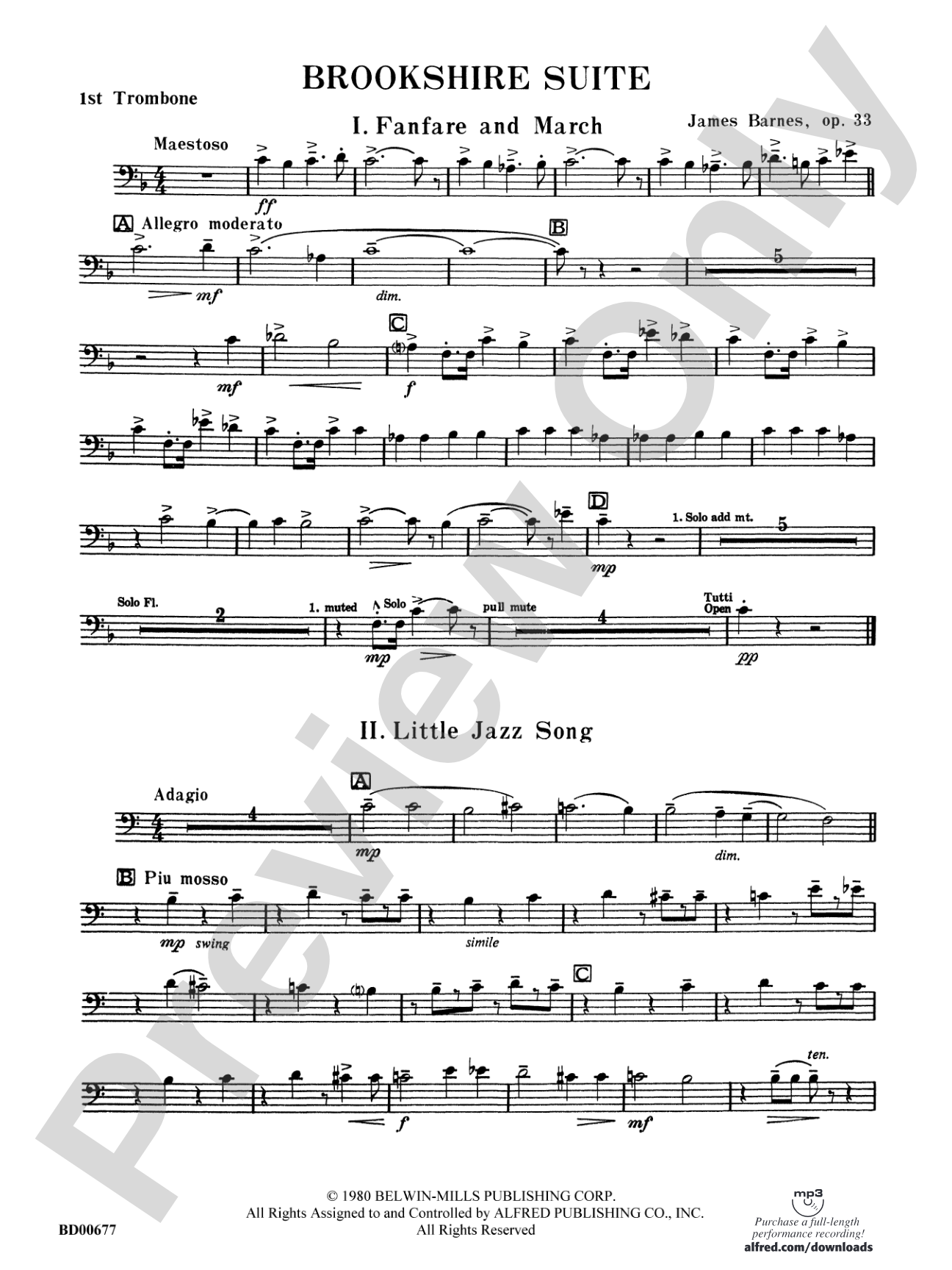 Brookshire Suite: 1st Trombone