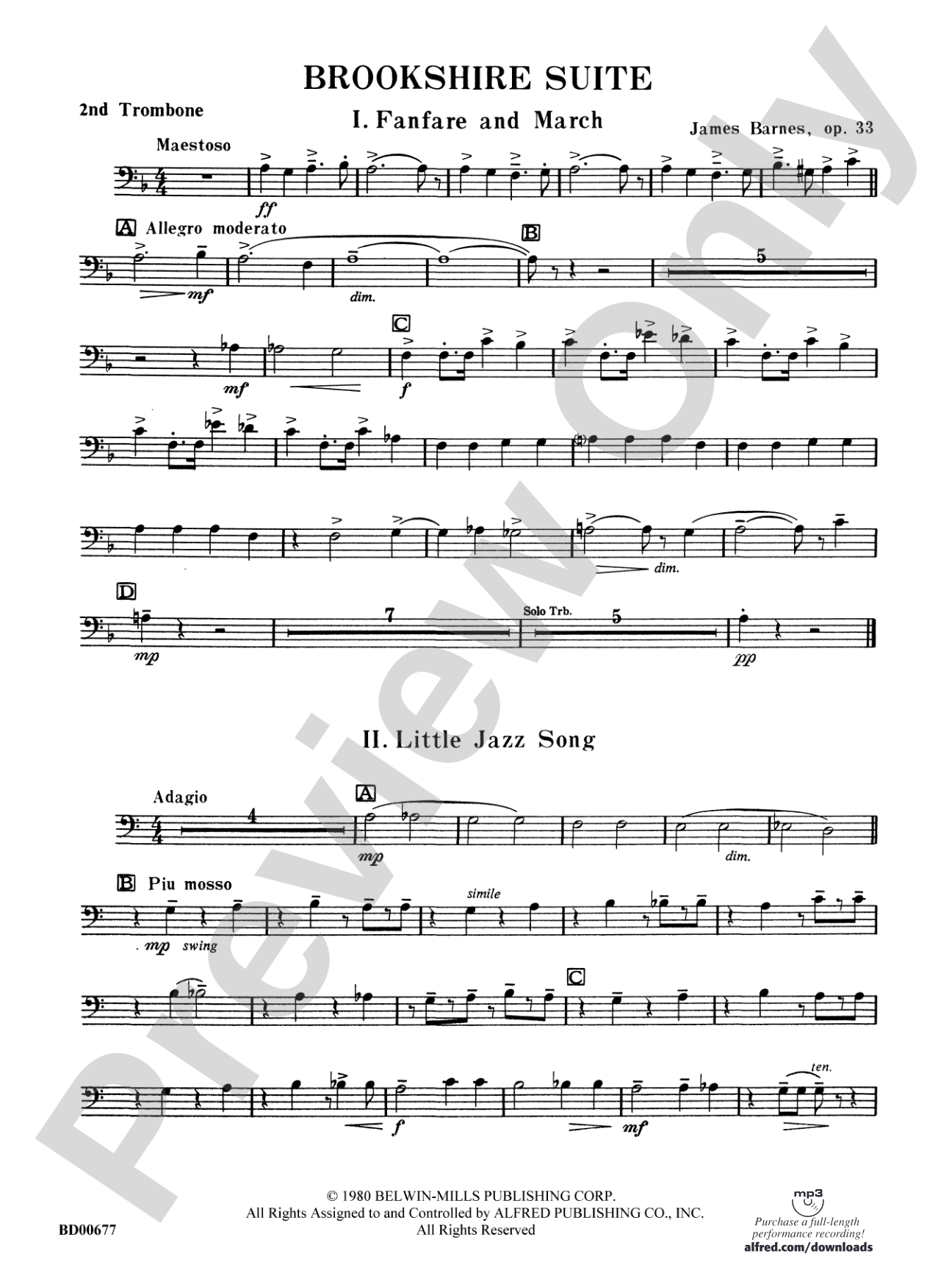 Brookshire Suite: 2nd Trombone