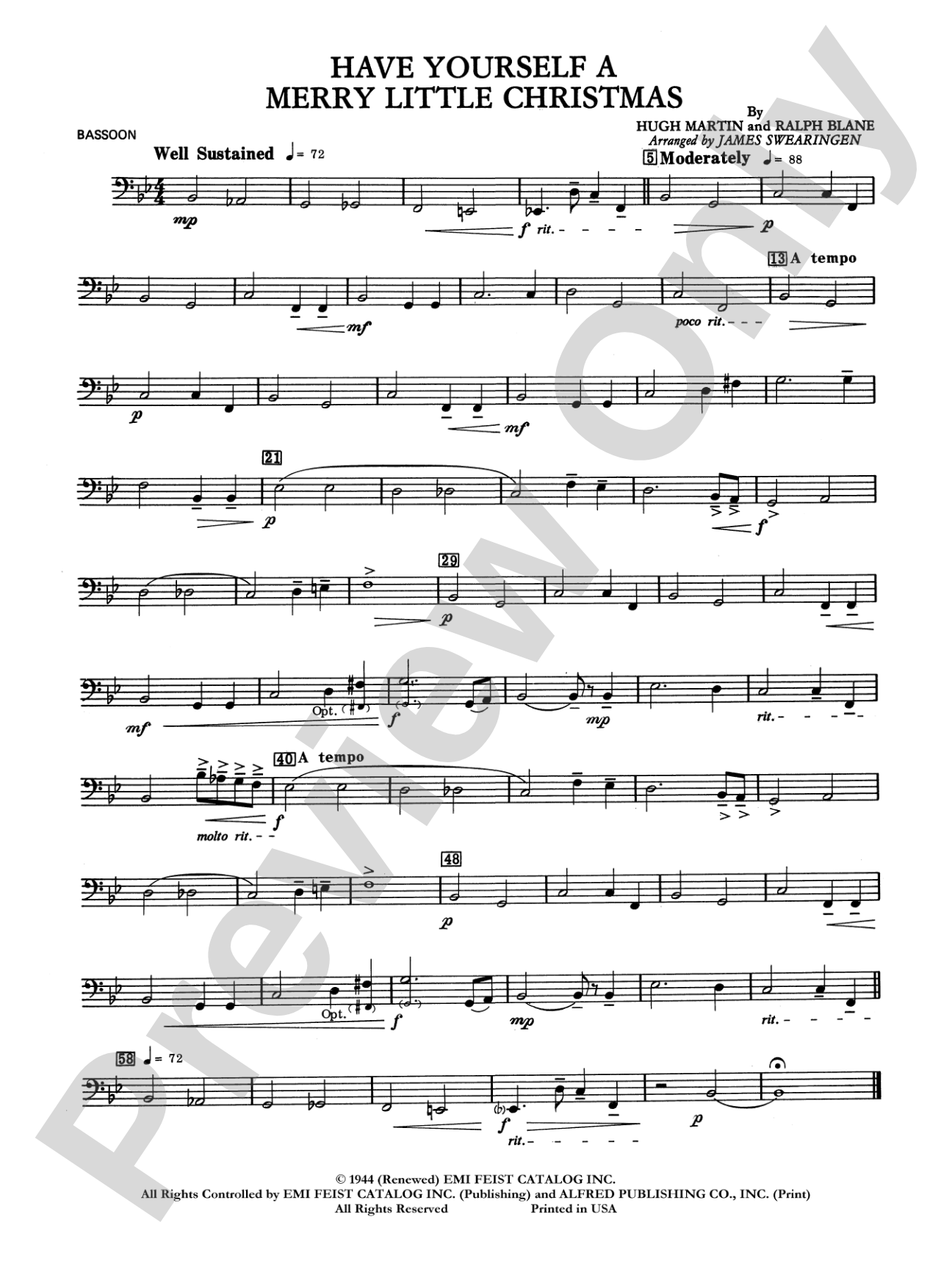 Have Yourself a Merry Little Christmas: Bassoon