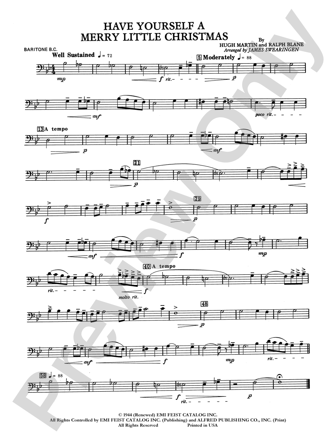 Have Yourself a Merry Little Christmas: Baritone B.C.