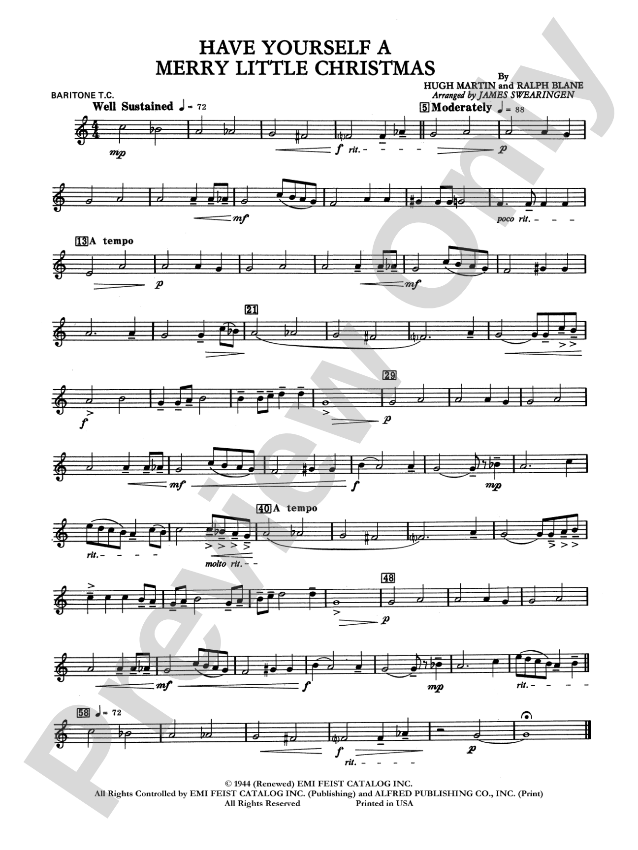 Have Yourself a Merry Little Christmas: Baritone T.C.