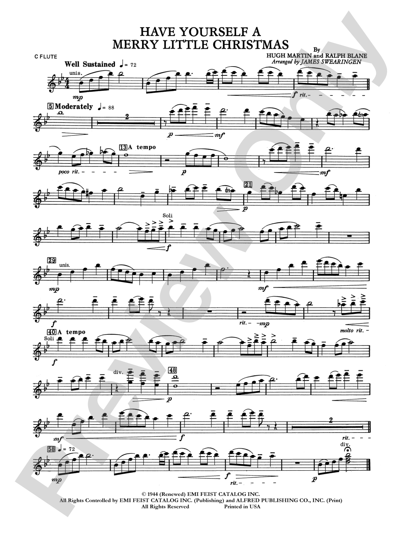 Have Yourself a Merry Little Christmas: Flute
