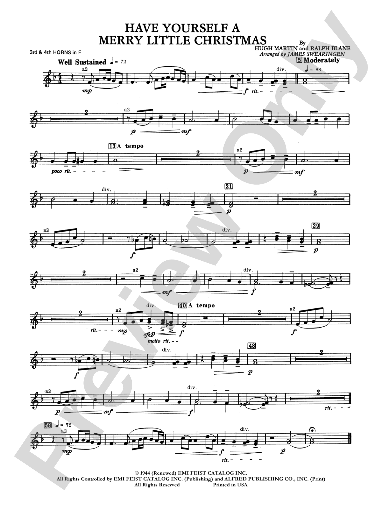 Have Yourself a Merry Little Christmas: 3rd F Horn