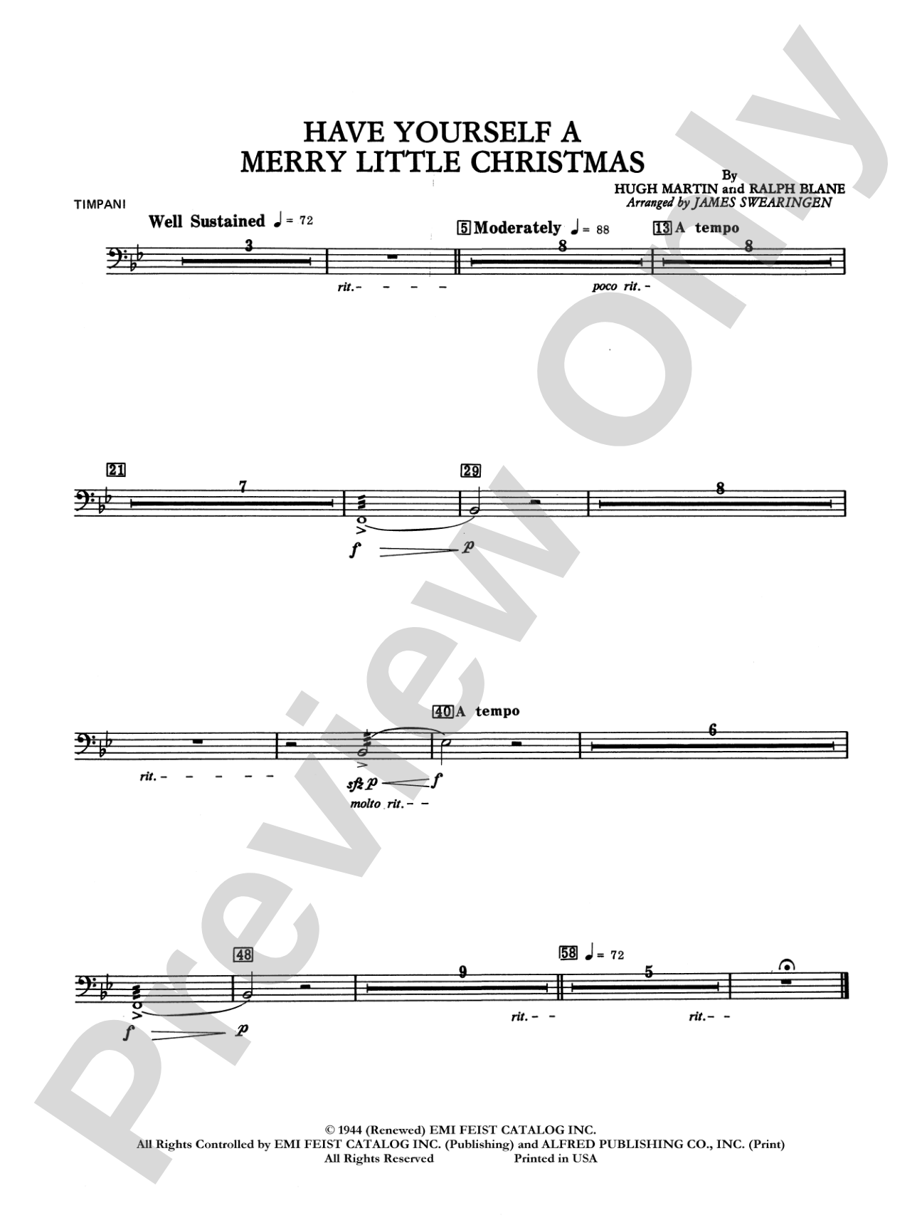 Have Yourself a Merry Little Christmas: Timpani