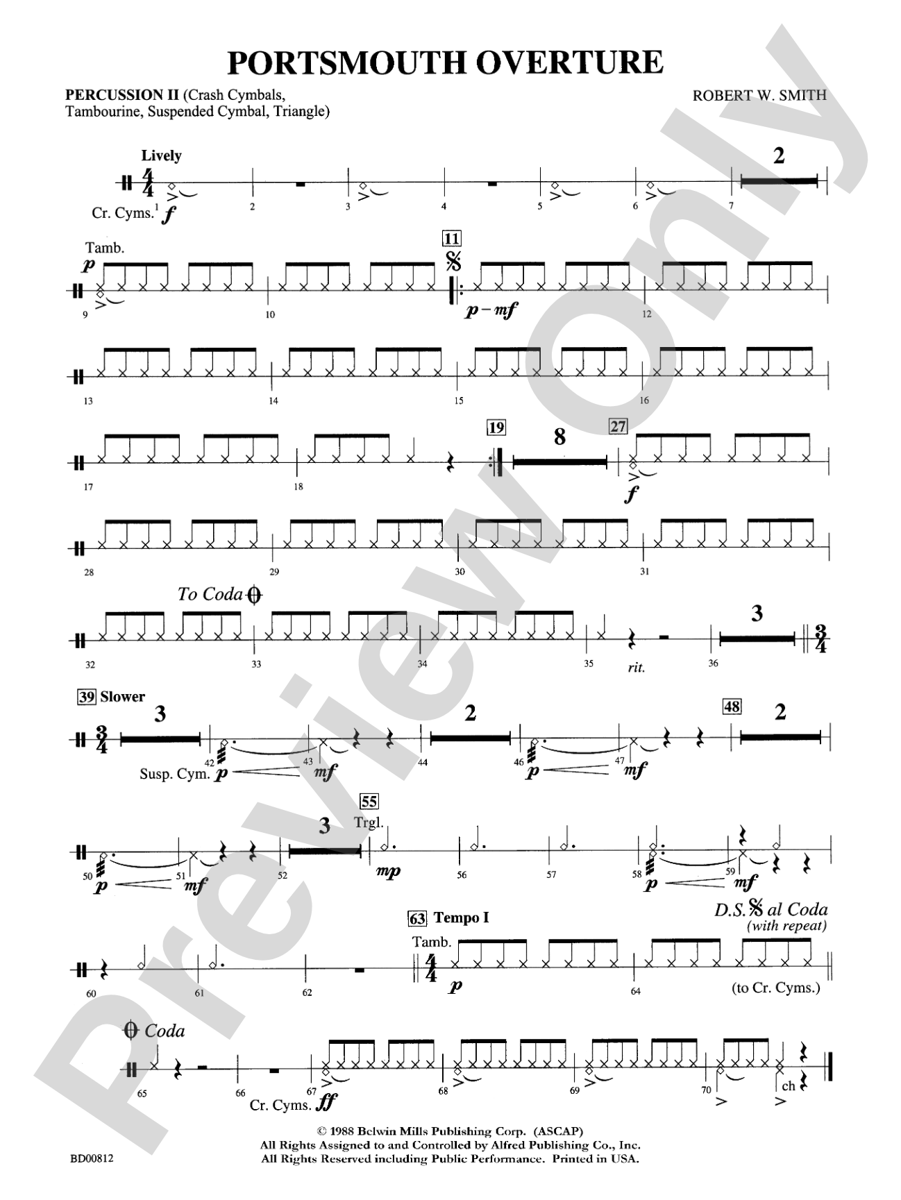 Portsmouth Overture: 2nd Percussion