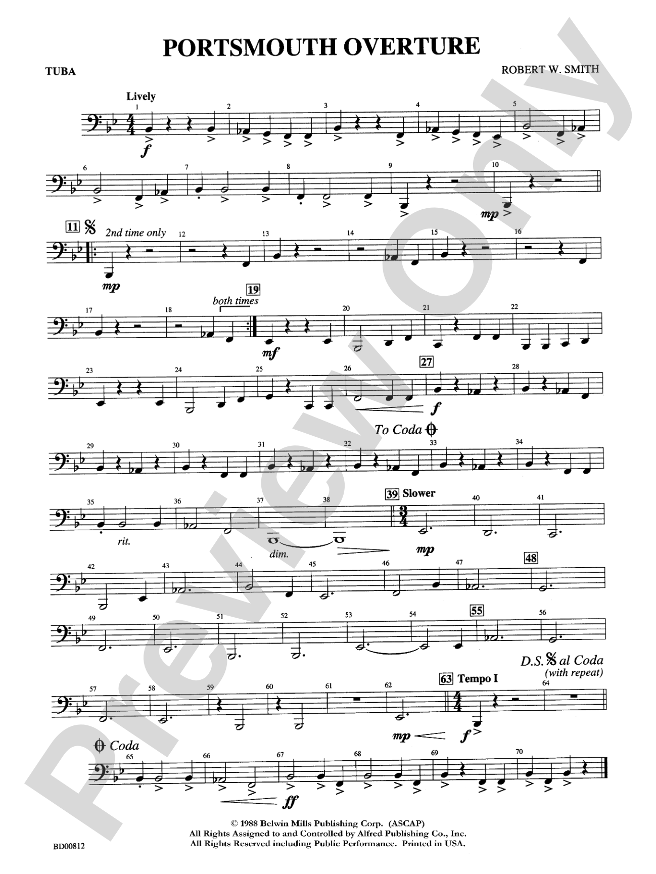 Portsmouth Overture: Tuba