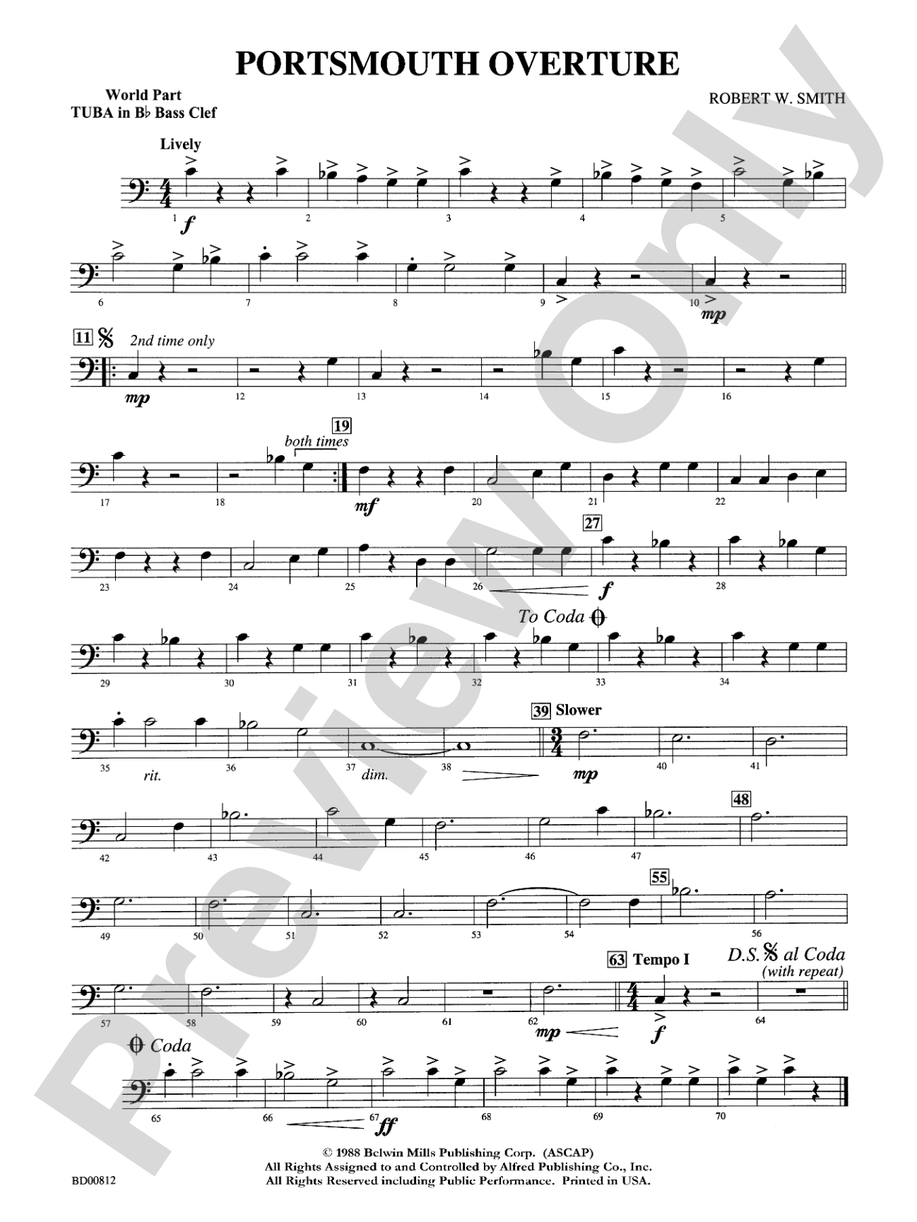 Portsmouth Overture: WP B-flat Tuba B.C.