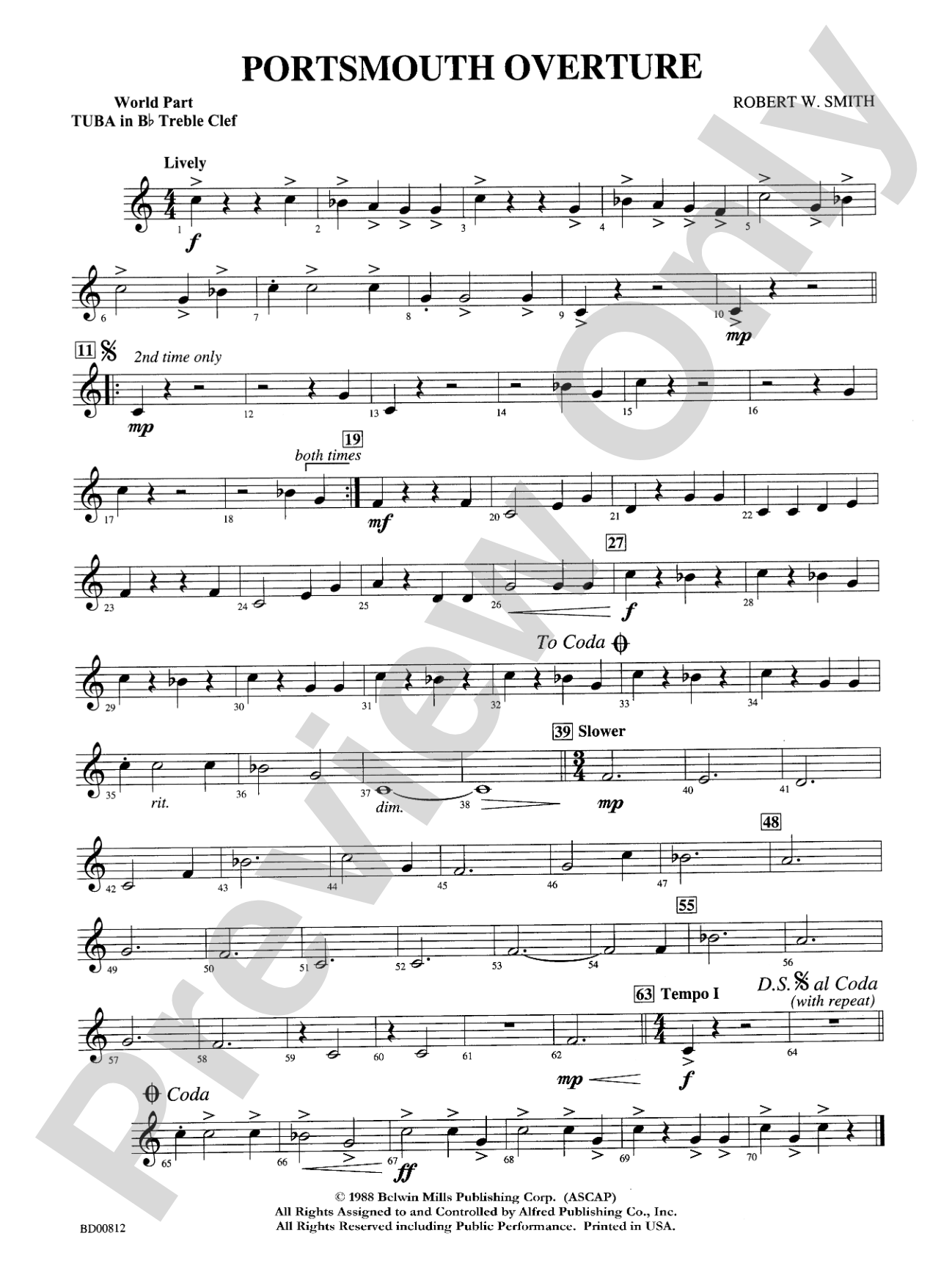 Portsmouth Overture: WP B-flat Tuba T.C.