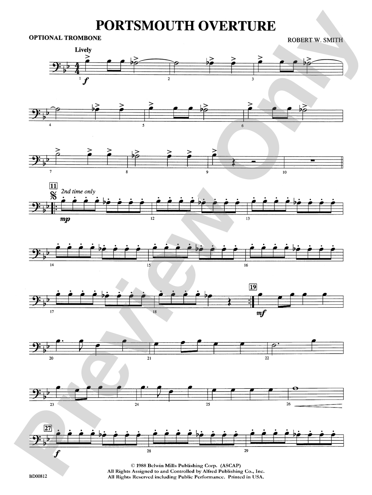 Portsmouth Overture: 1st Trombone