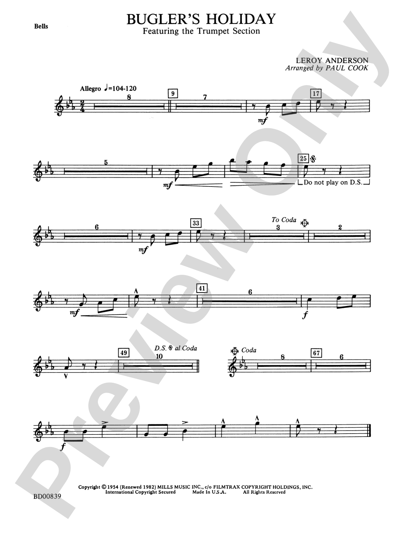 Bugler's Holiday (featuring the Trumpet Section): Bells