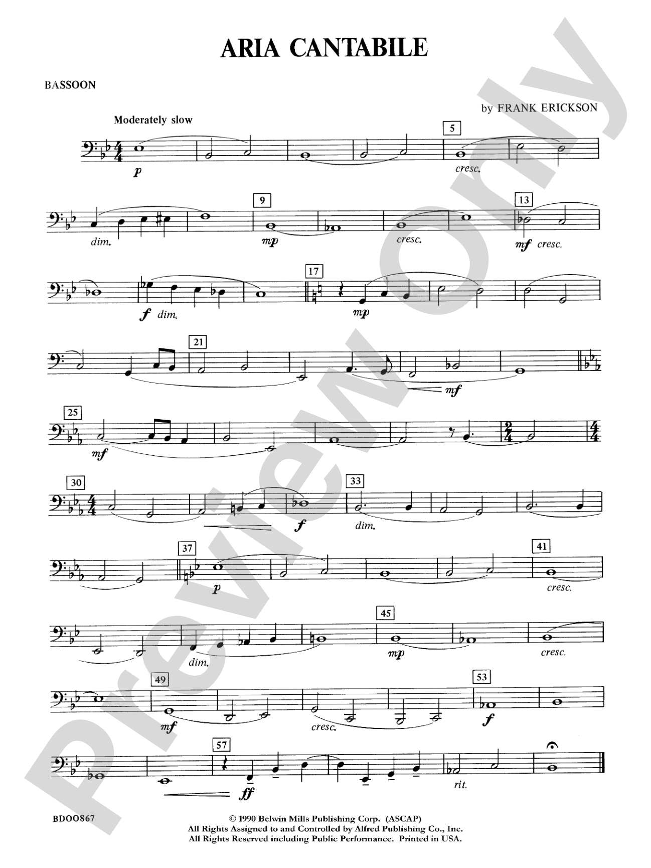 Aria Cantabile: Bassoon
