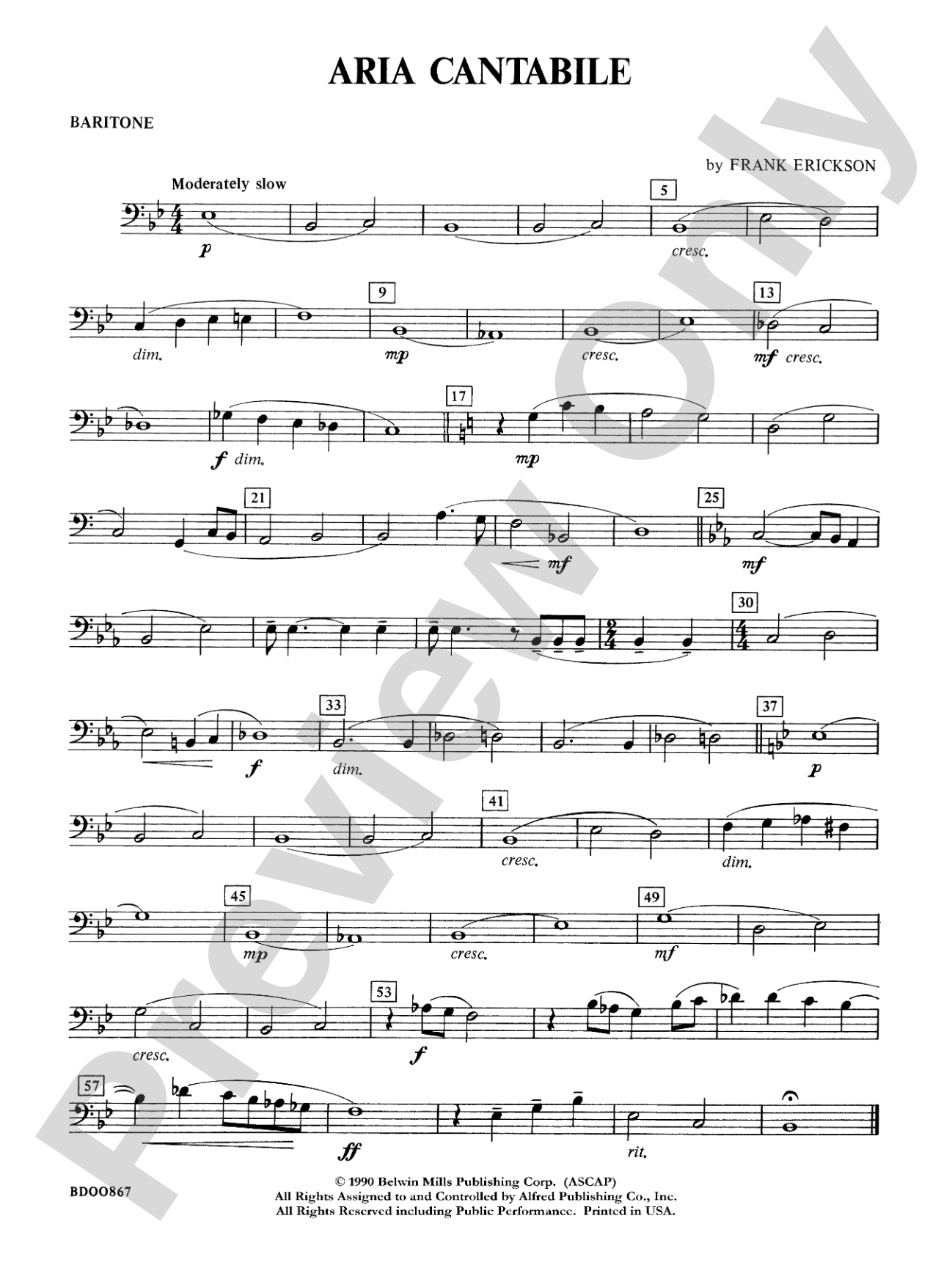 Aria Cantabile: Baritone B.C.