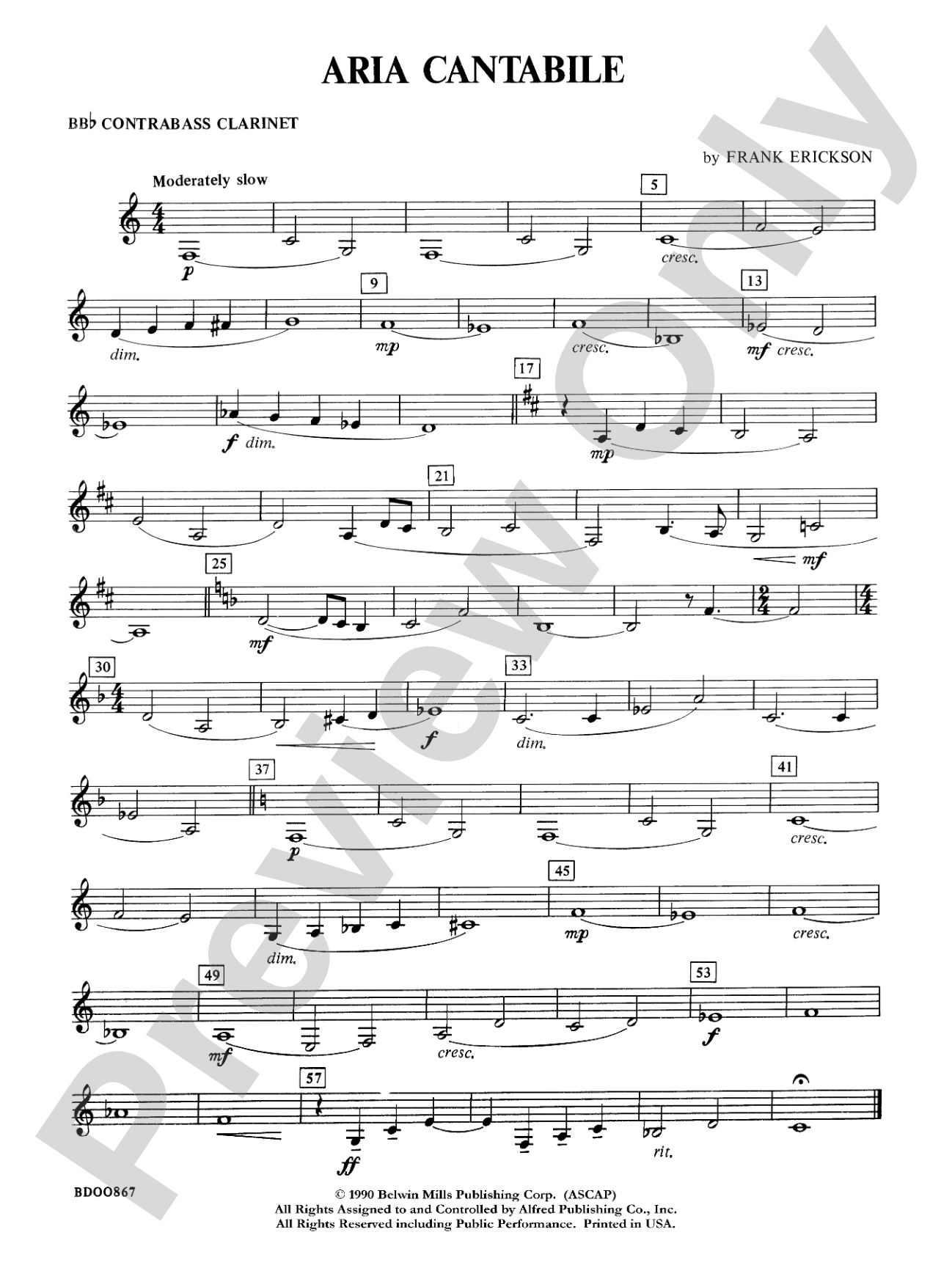 Aria Cantabile: B-flat Contrabass Clarinet