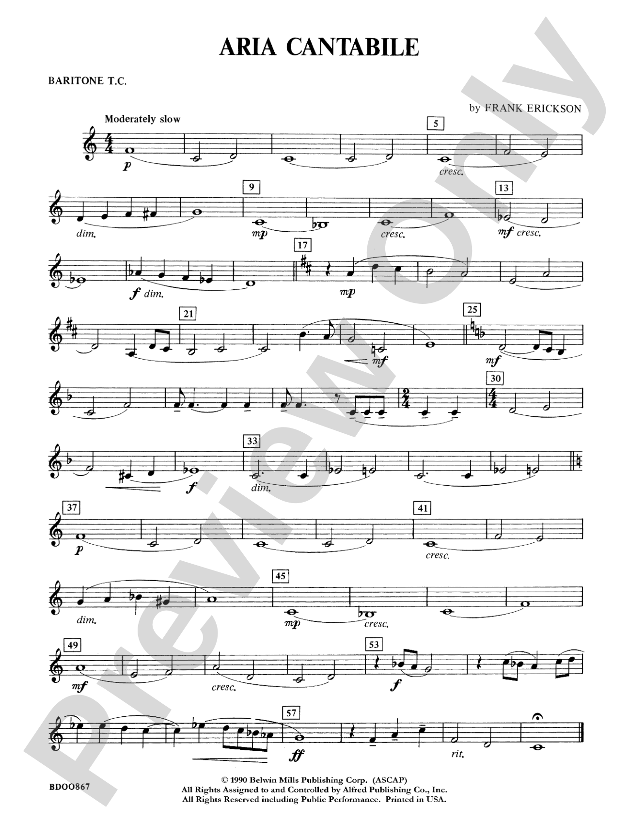 Aria Cantabile: Baritone T.C.