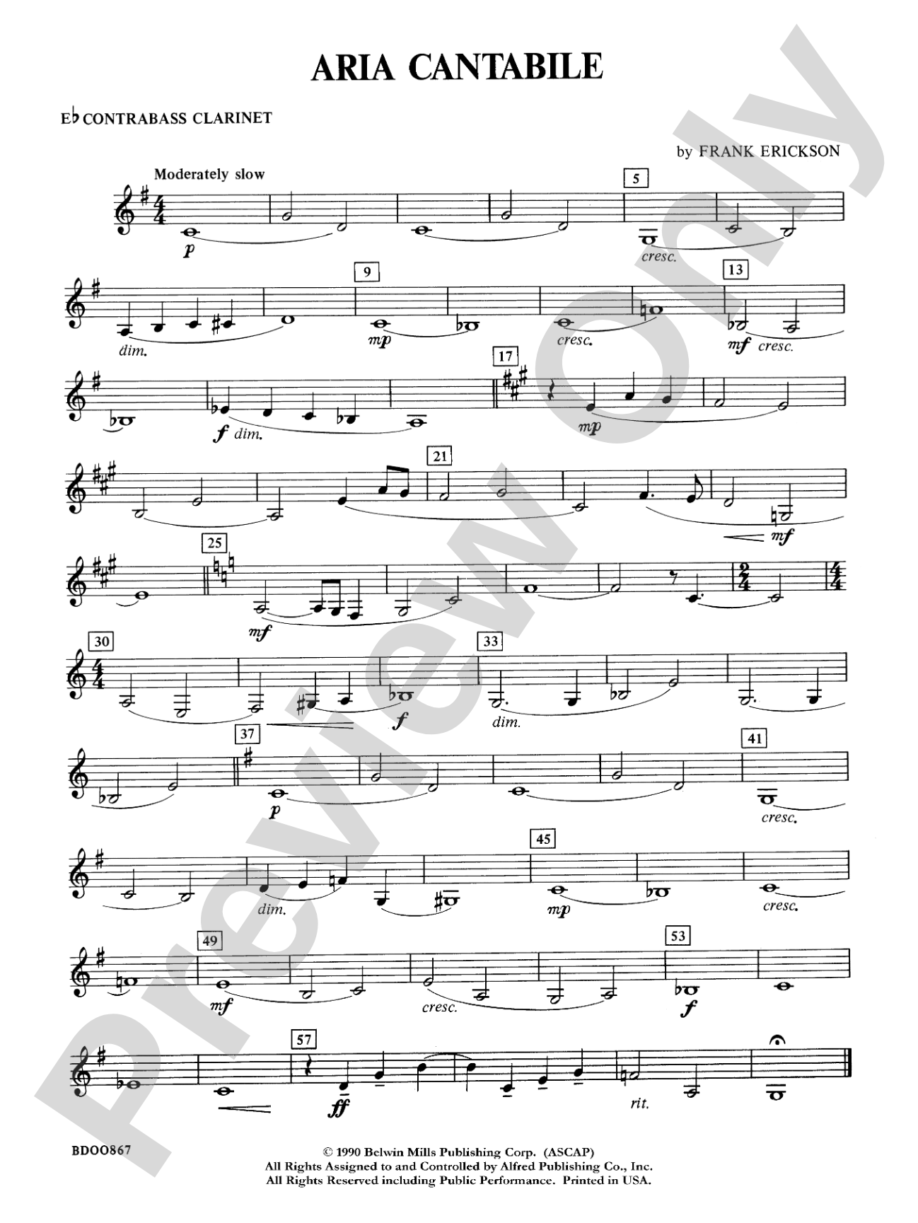 Aria Cantabile: E-flat Contrabass Clarinet