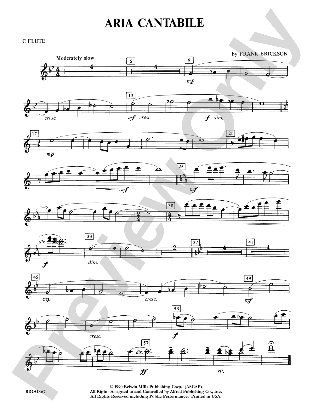 Aria Cantabile: Flute