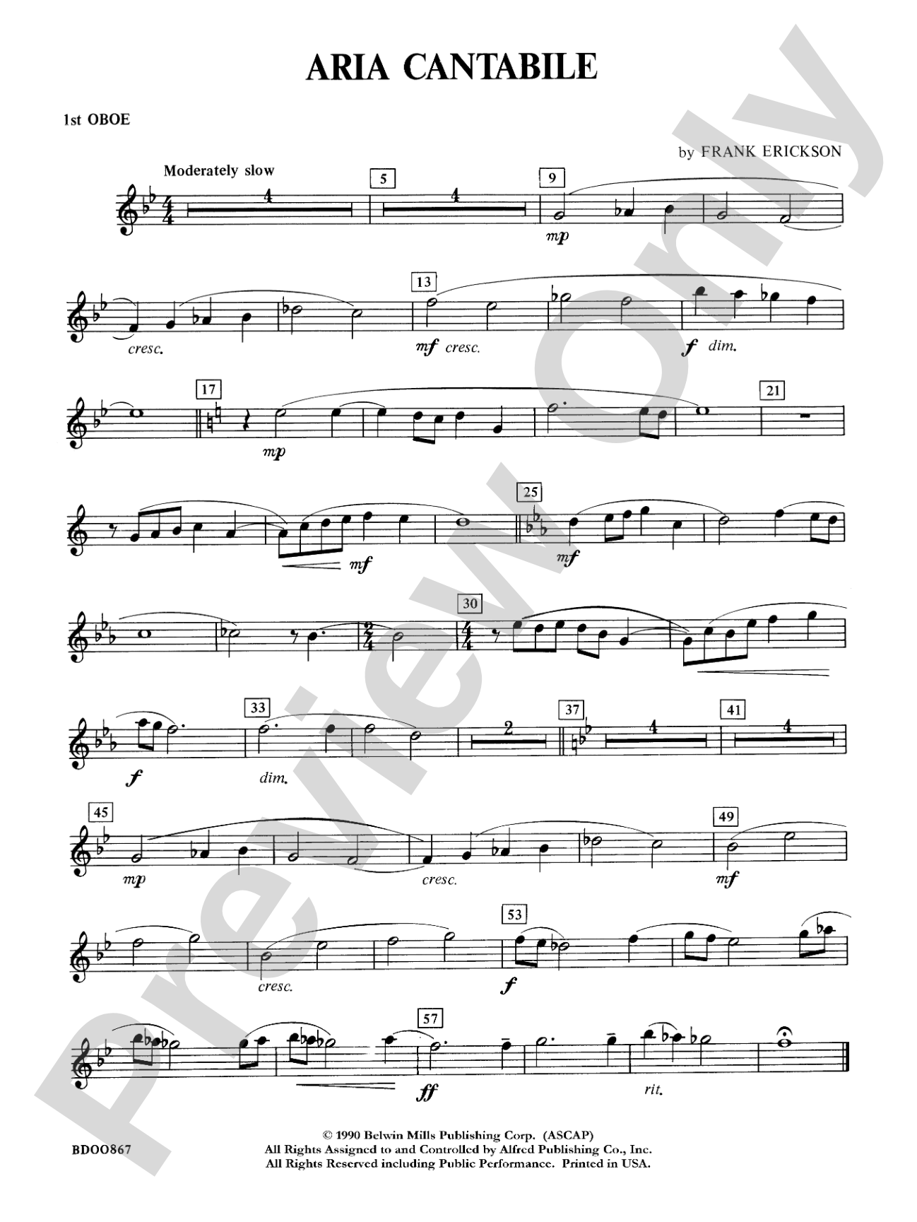 Aria Cantabile: Oboe
