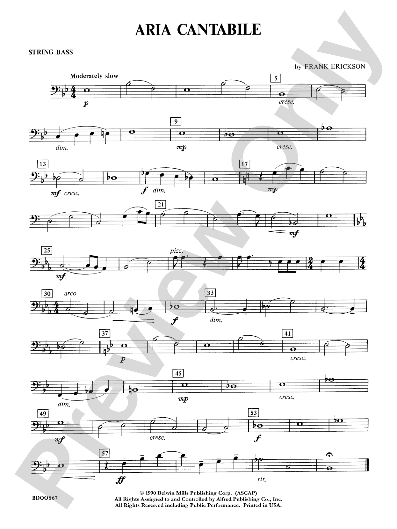 Aria Cantabile: String Bass