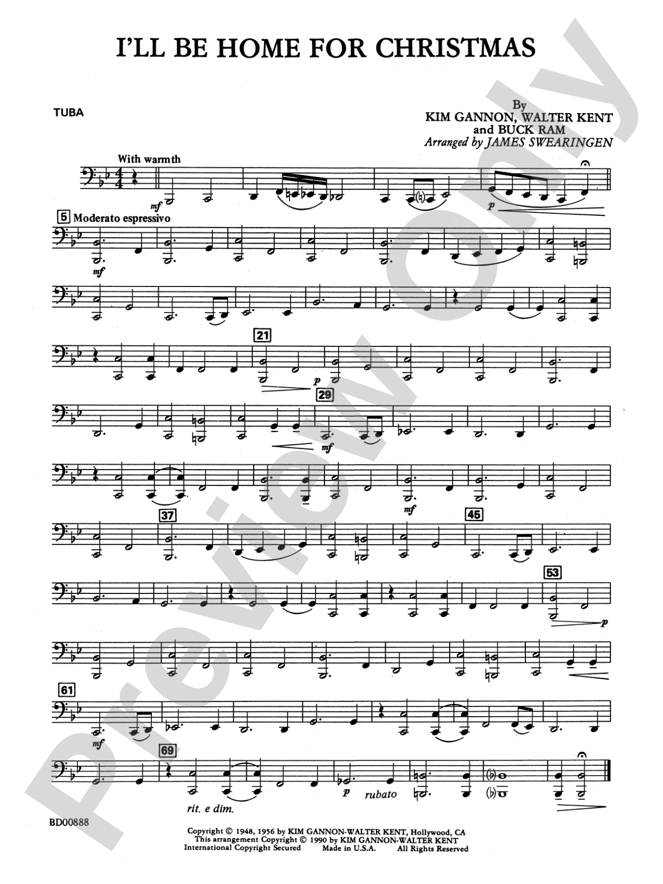 I'll Be Home for Christmas: Tuba