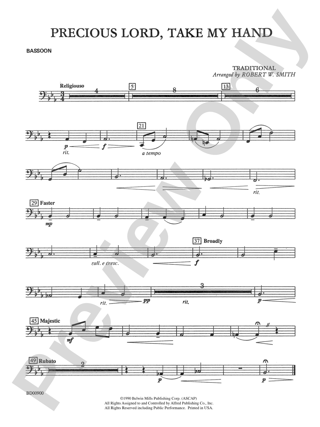 Precious Lord, Take My Hand: Bassoon