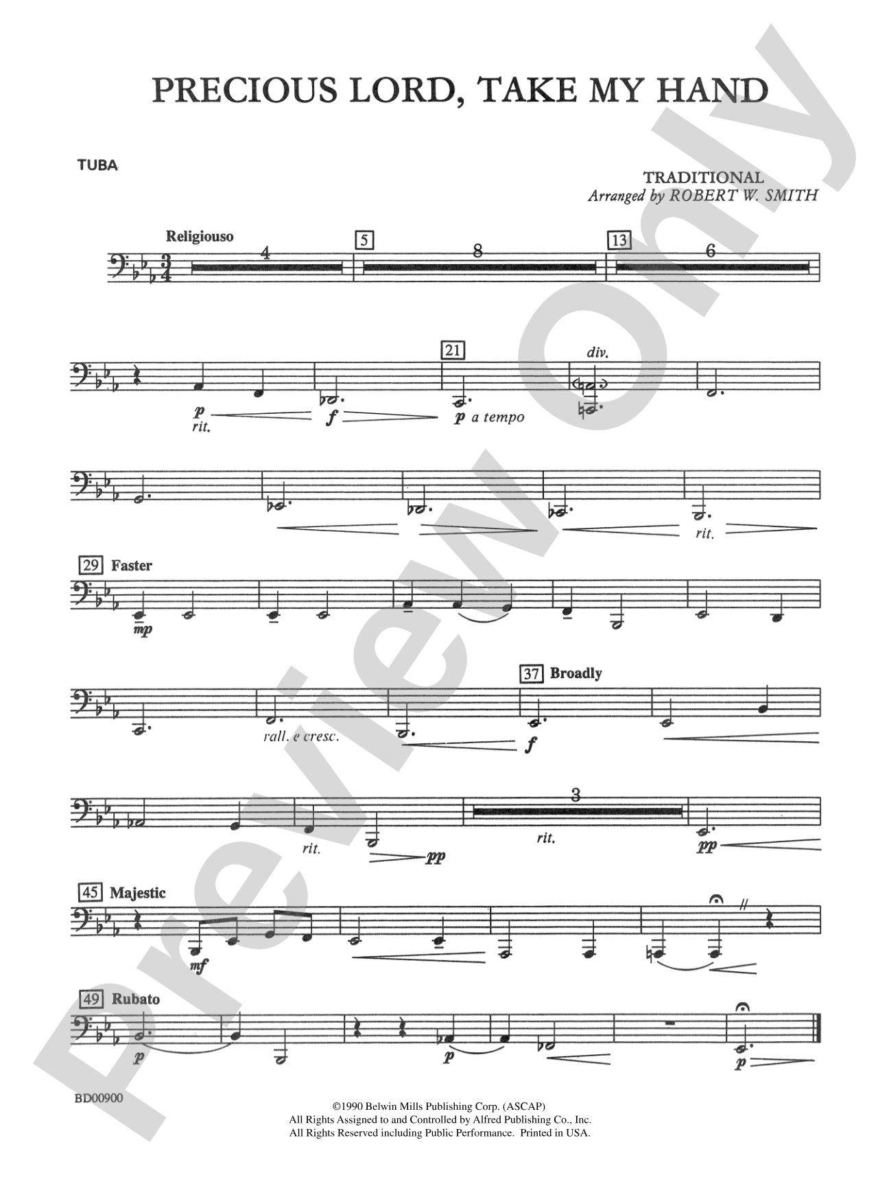 Precious Lord, Take My Hand: Tuba