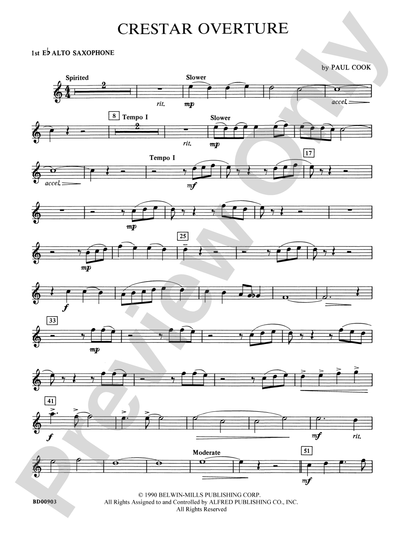 Crestar Overture: E-flat Alto Saxophone