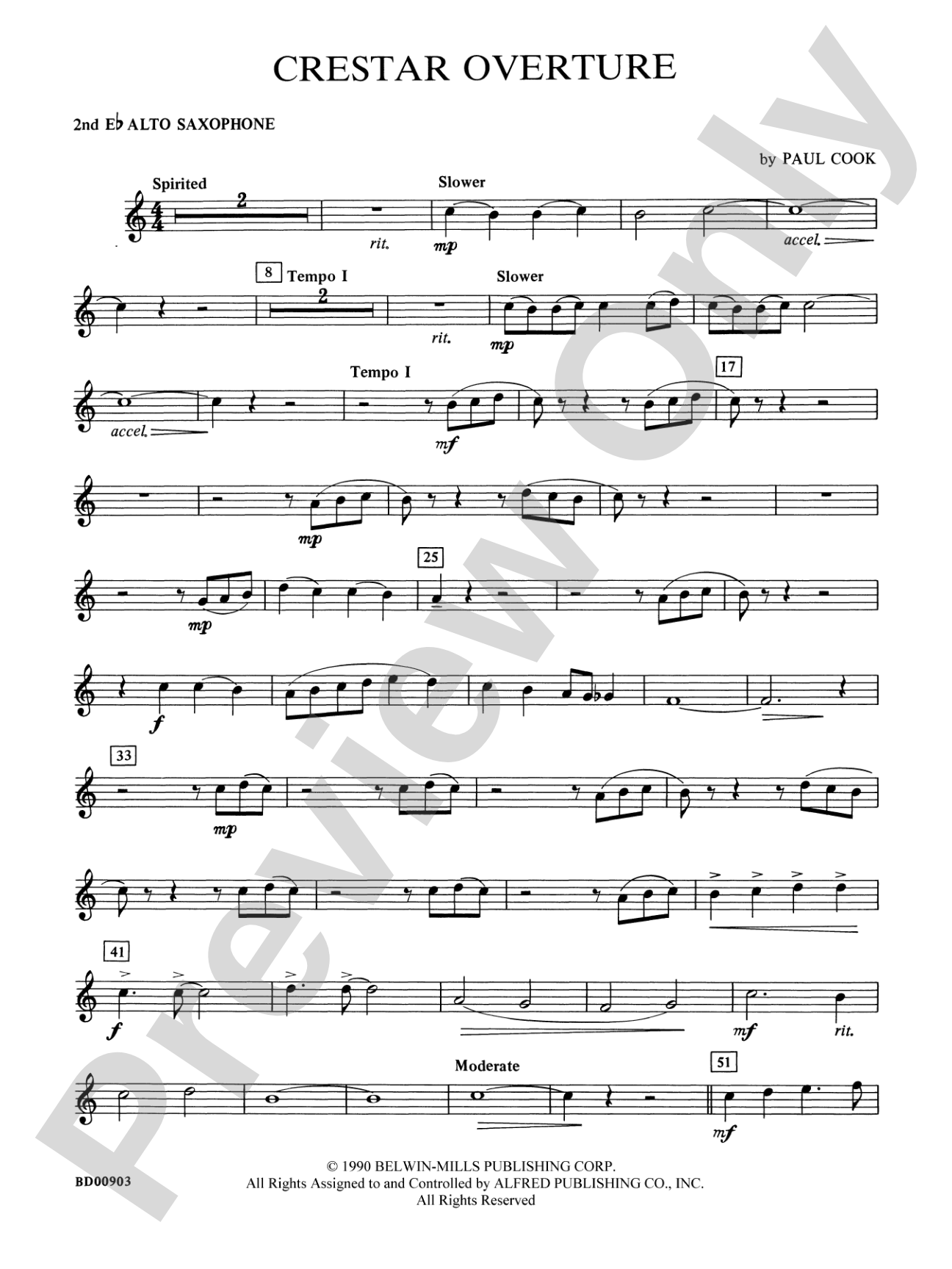 Crestar Overture: 2nd E-flat Alto Saxophone