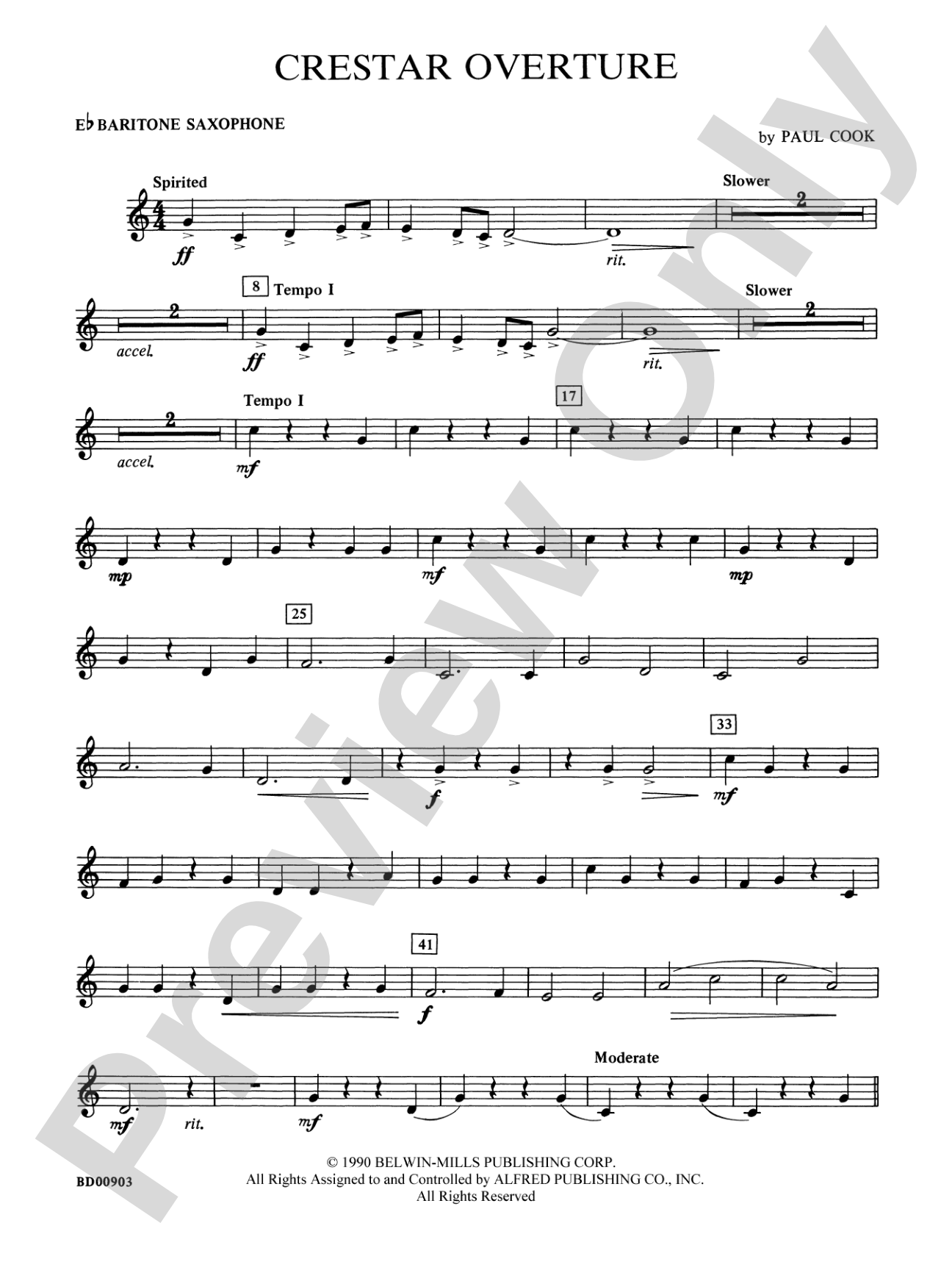 Crestar Overture: E-flat Baritone Saxophone