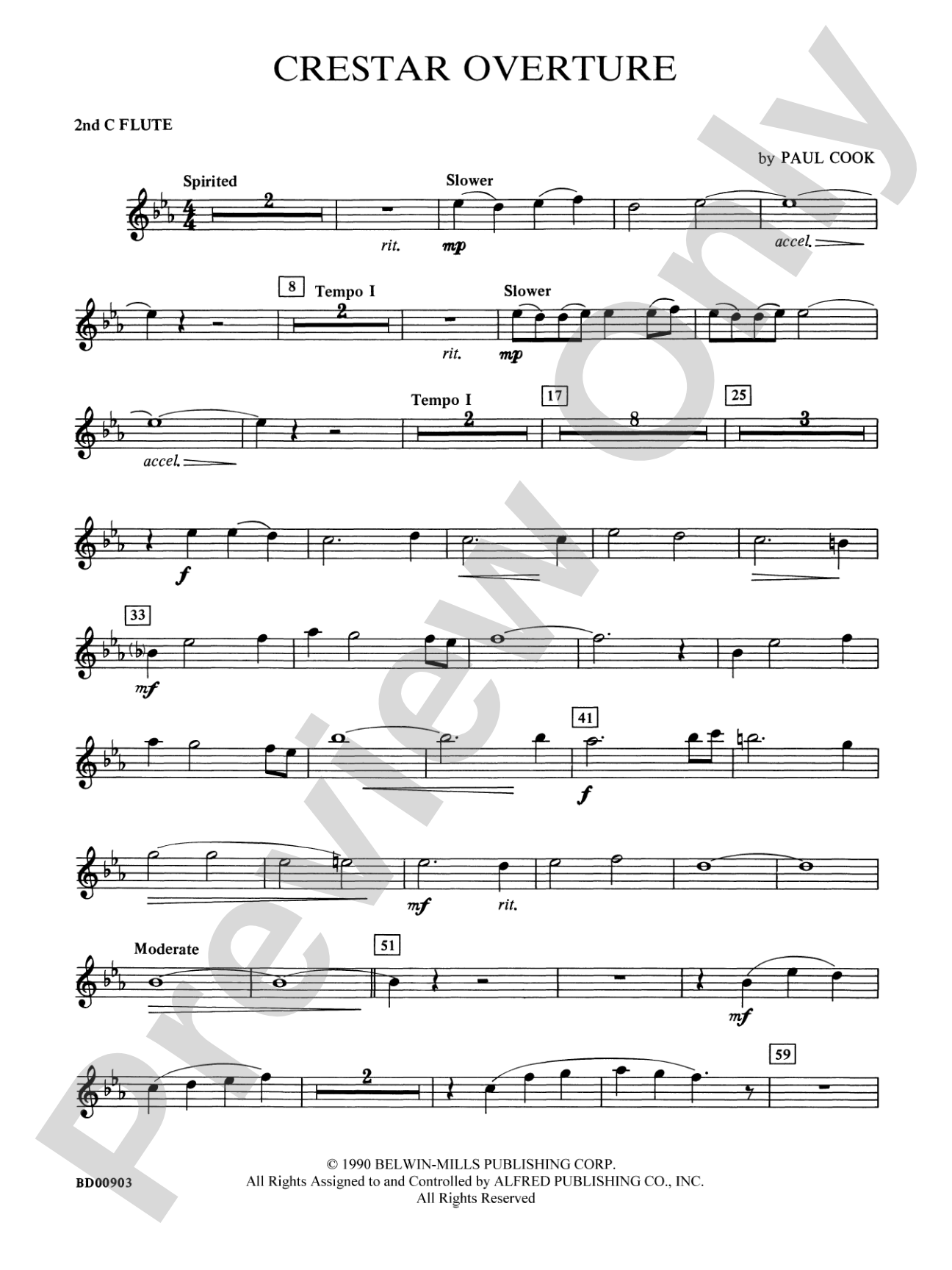Crestar Overture: 2nd Flute