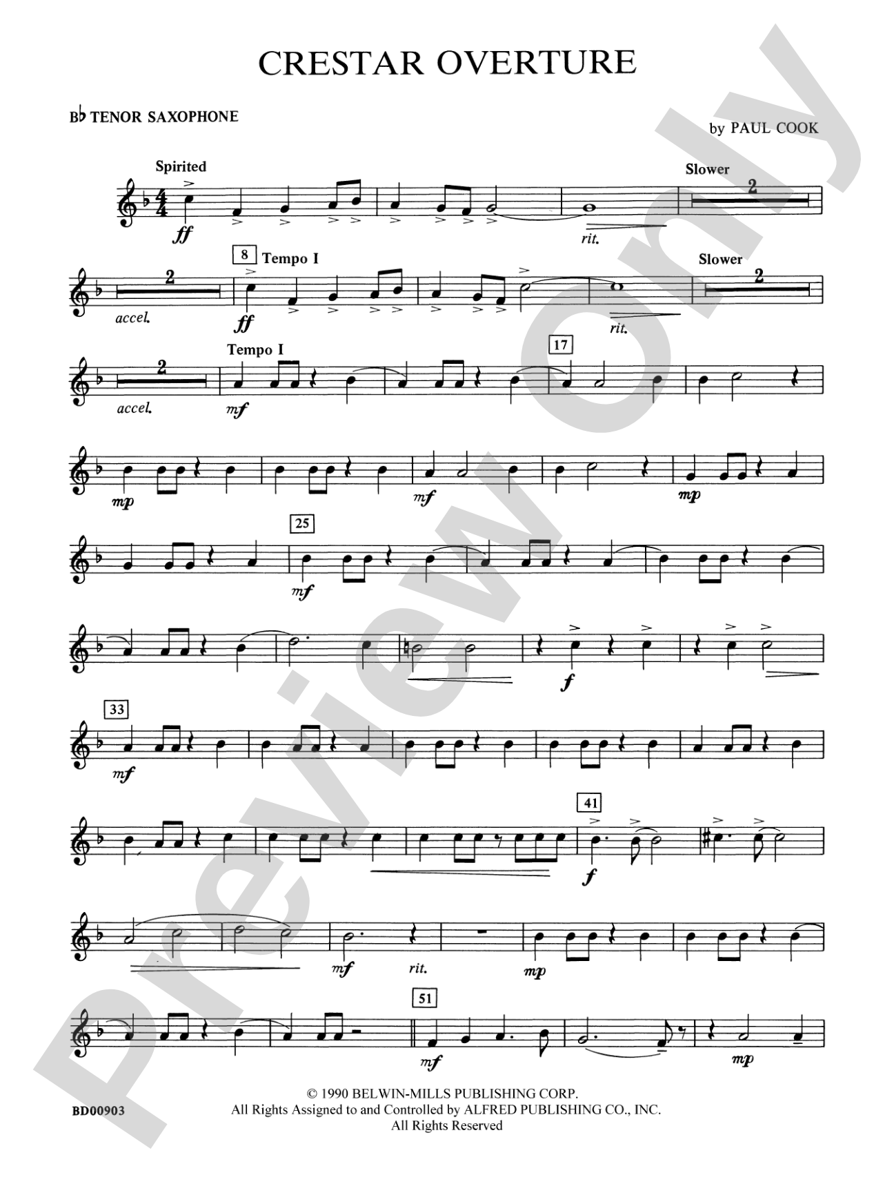 Crestar Overture: B-flat Tenor Saxophone