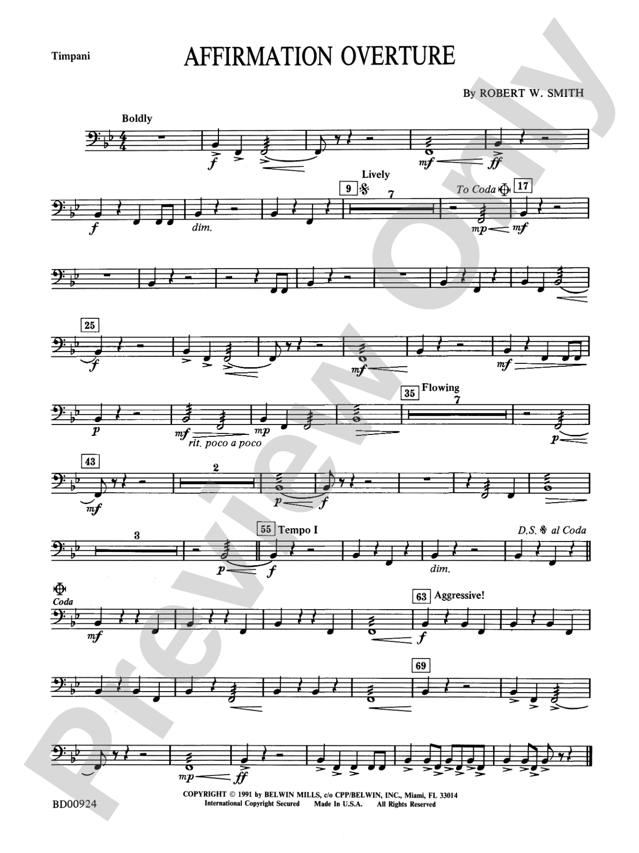Affirmation Overture: Timpani