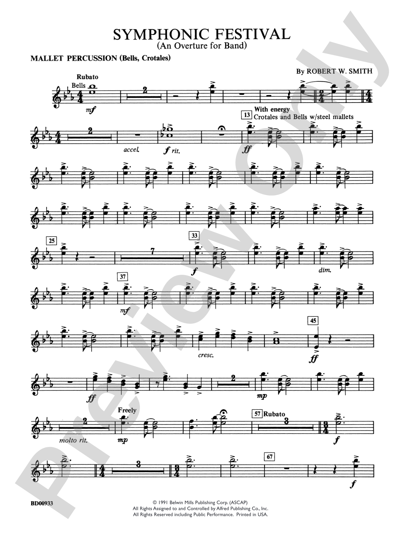 Symphonic Festival (An Overture for Band): Mallets