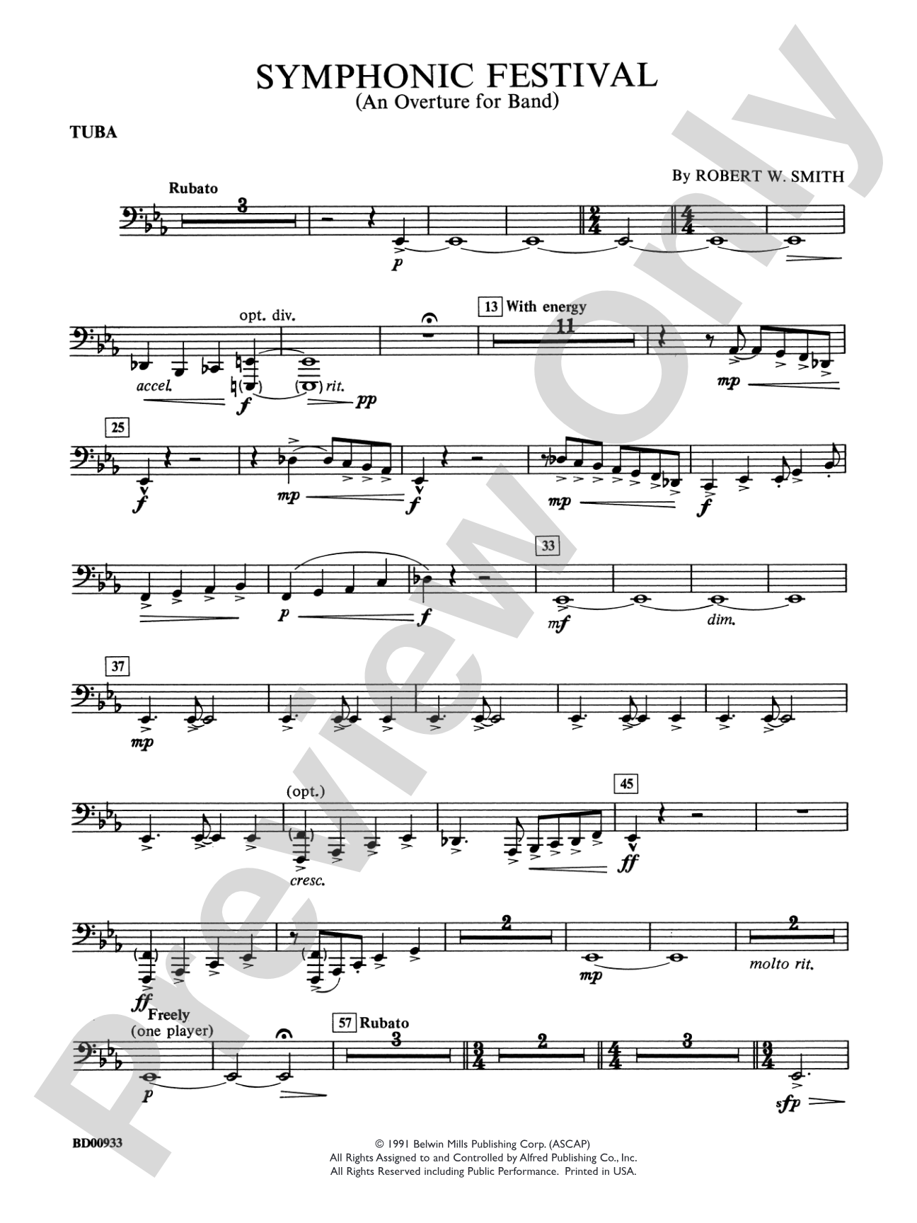 Symphonic Festival (An Overture for Band): Tuba